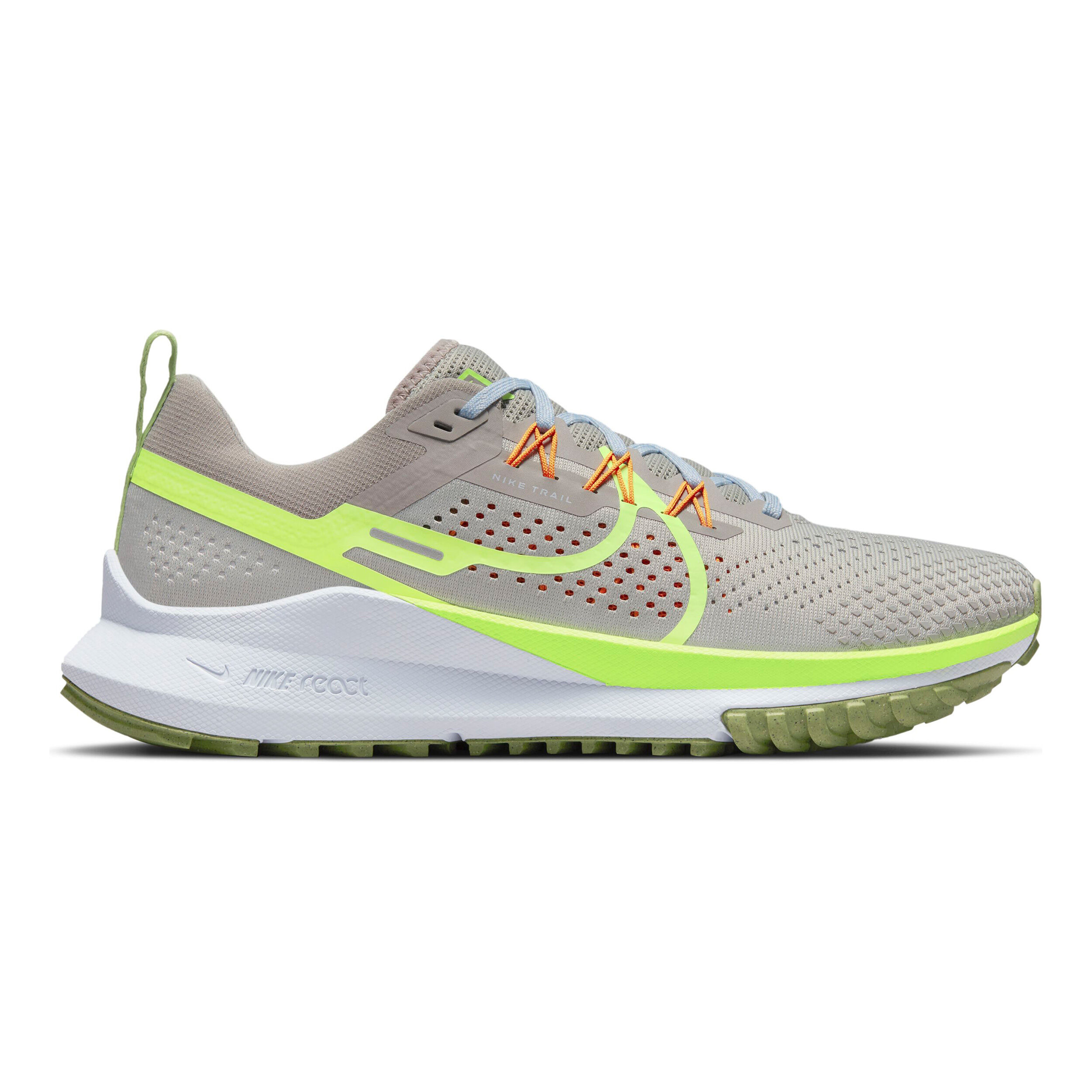 Nike react grey and green hot sale