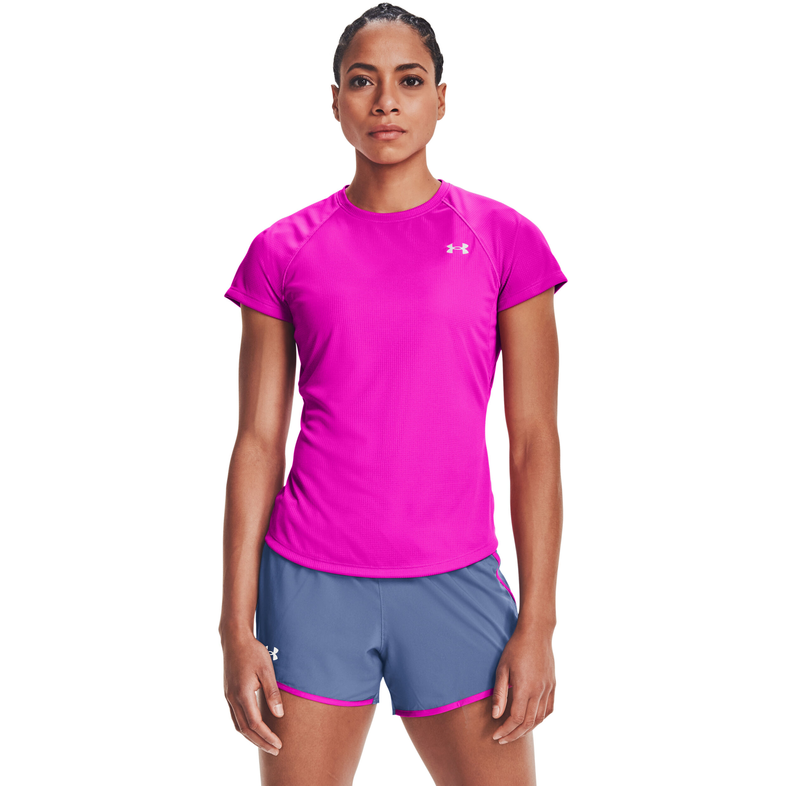 Buy Under Armour Speed Stride T Shirt Women Pink Silver in size M online Running Point COM