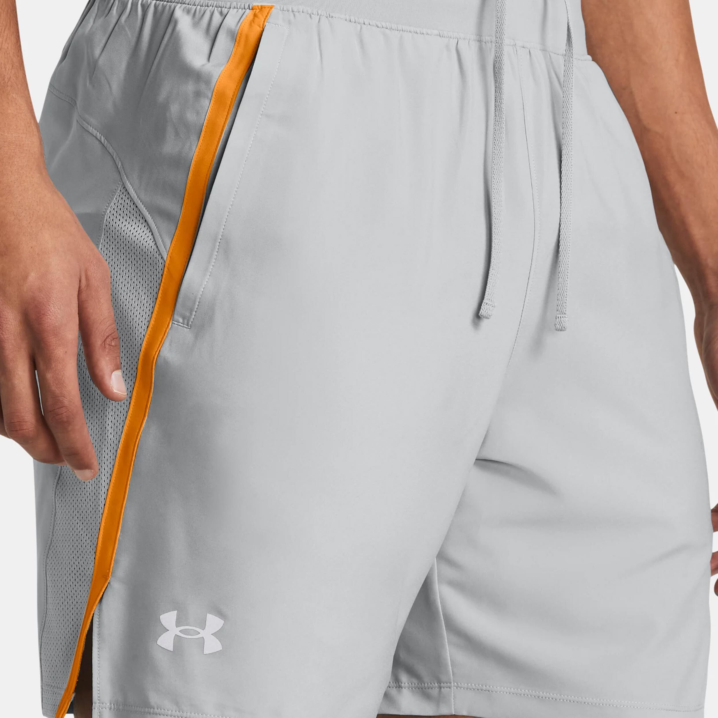 Buy Under Armour Launch 7 Inch Shorts Men Grey Orange online Running Point COM