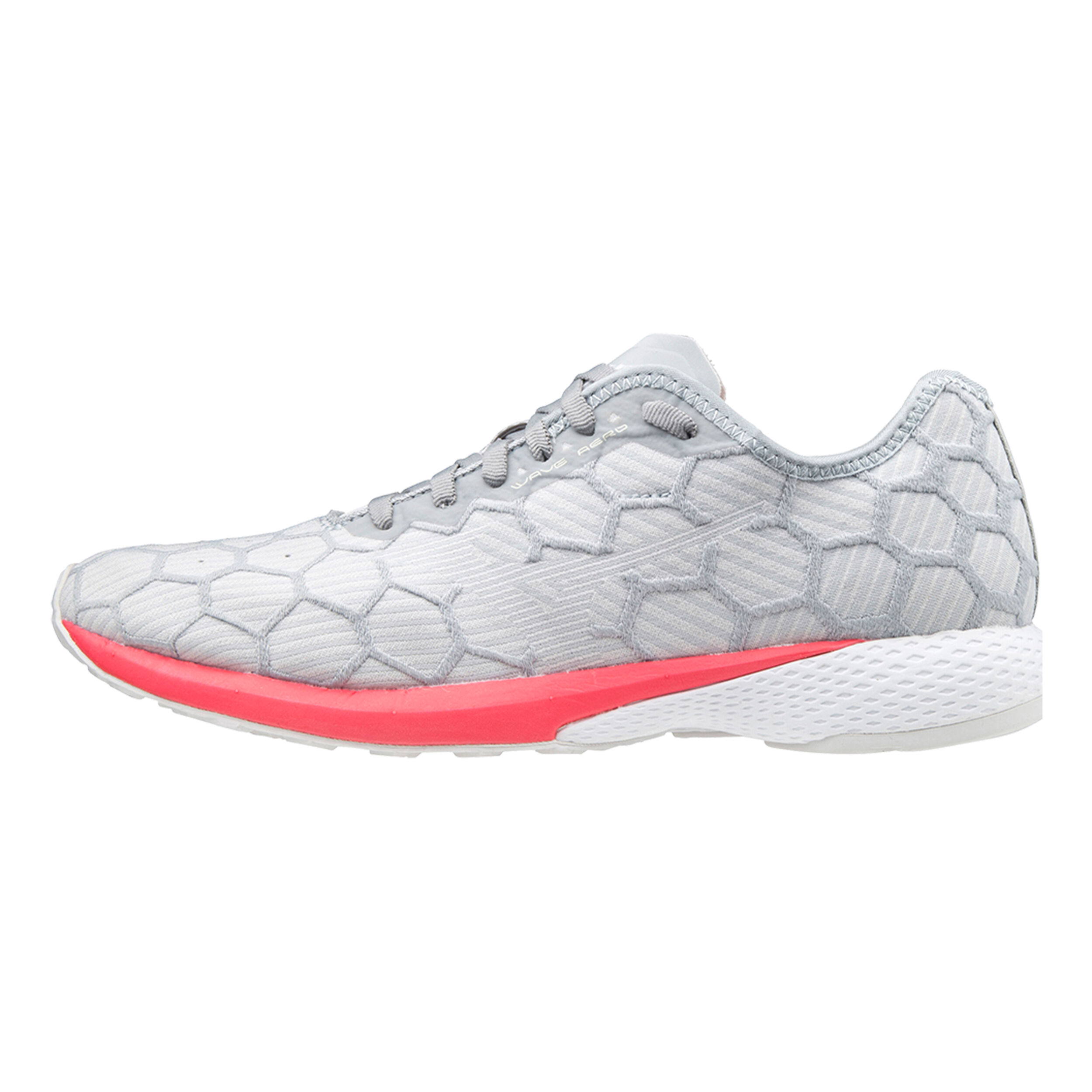 Buy Mizuno Wave Aero 18 Stability Running Shoe Women Lightgrey Neon Red in size 39 online Running Point COM
