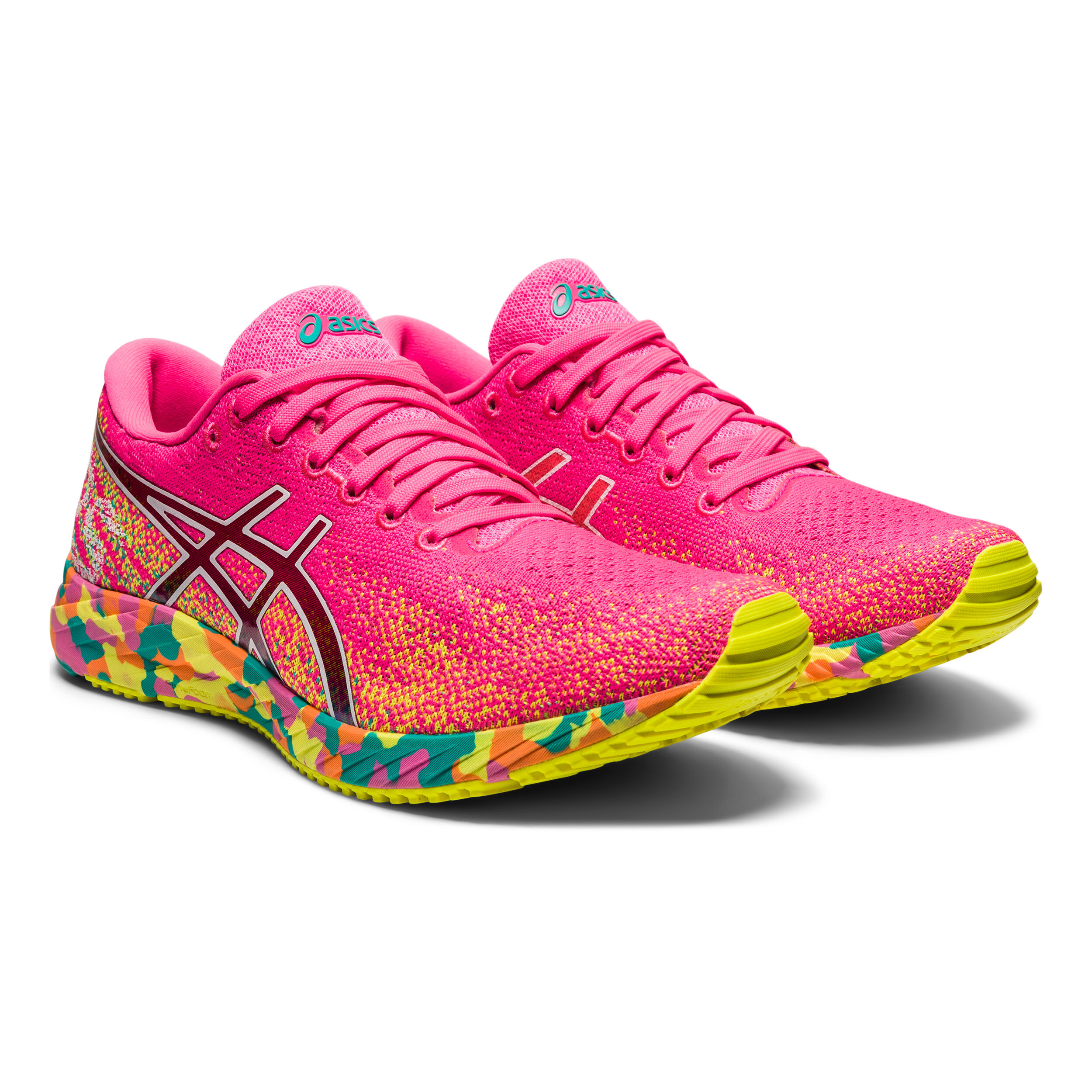 Neon pink asics clearance
