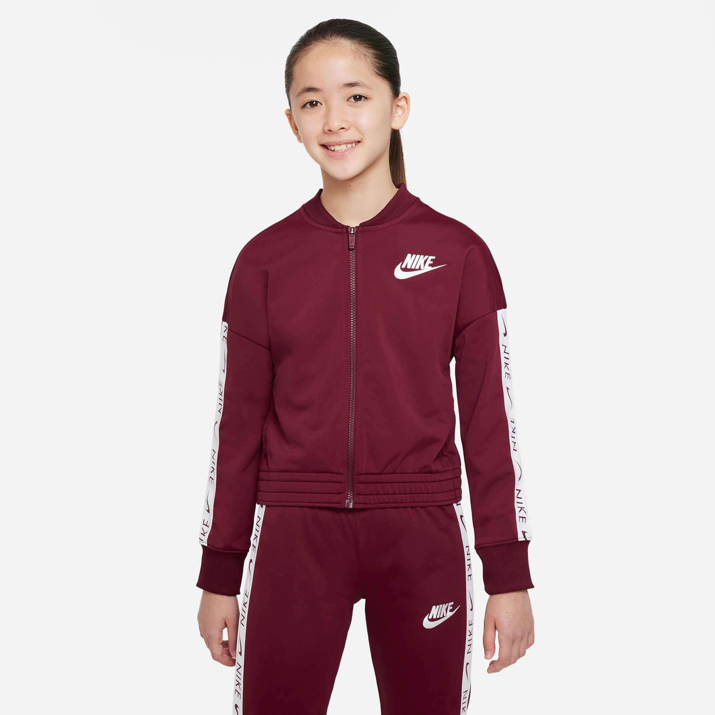 Buy Nike Sportswear Tracksuit Girls Dark Red White online Running Point COM