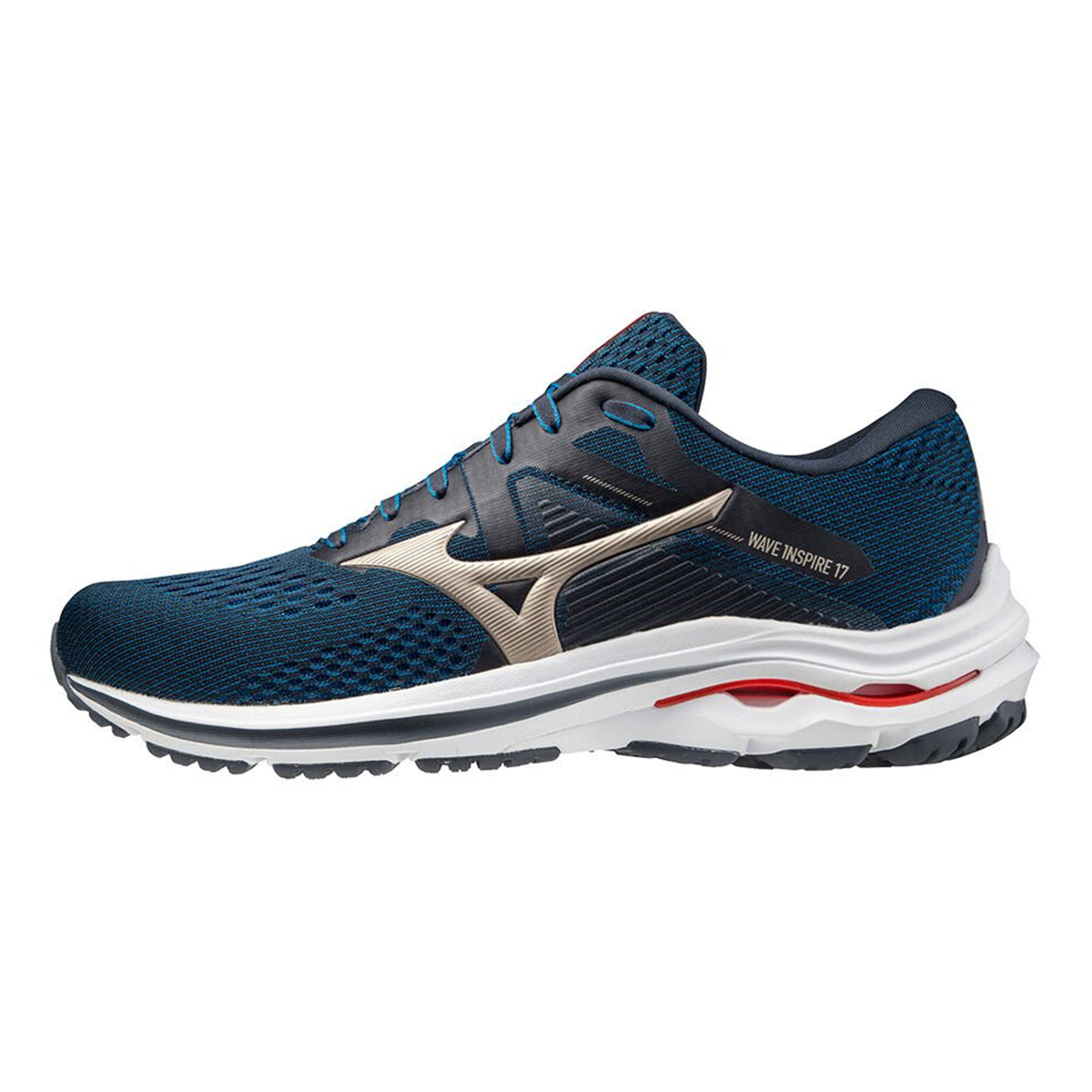 Buy Mizuno Wave Inspire 17 Stability Running Shoe Men Dark Blue Gold online Running Point COM
