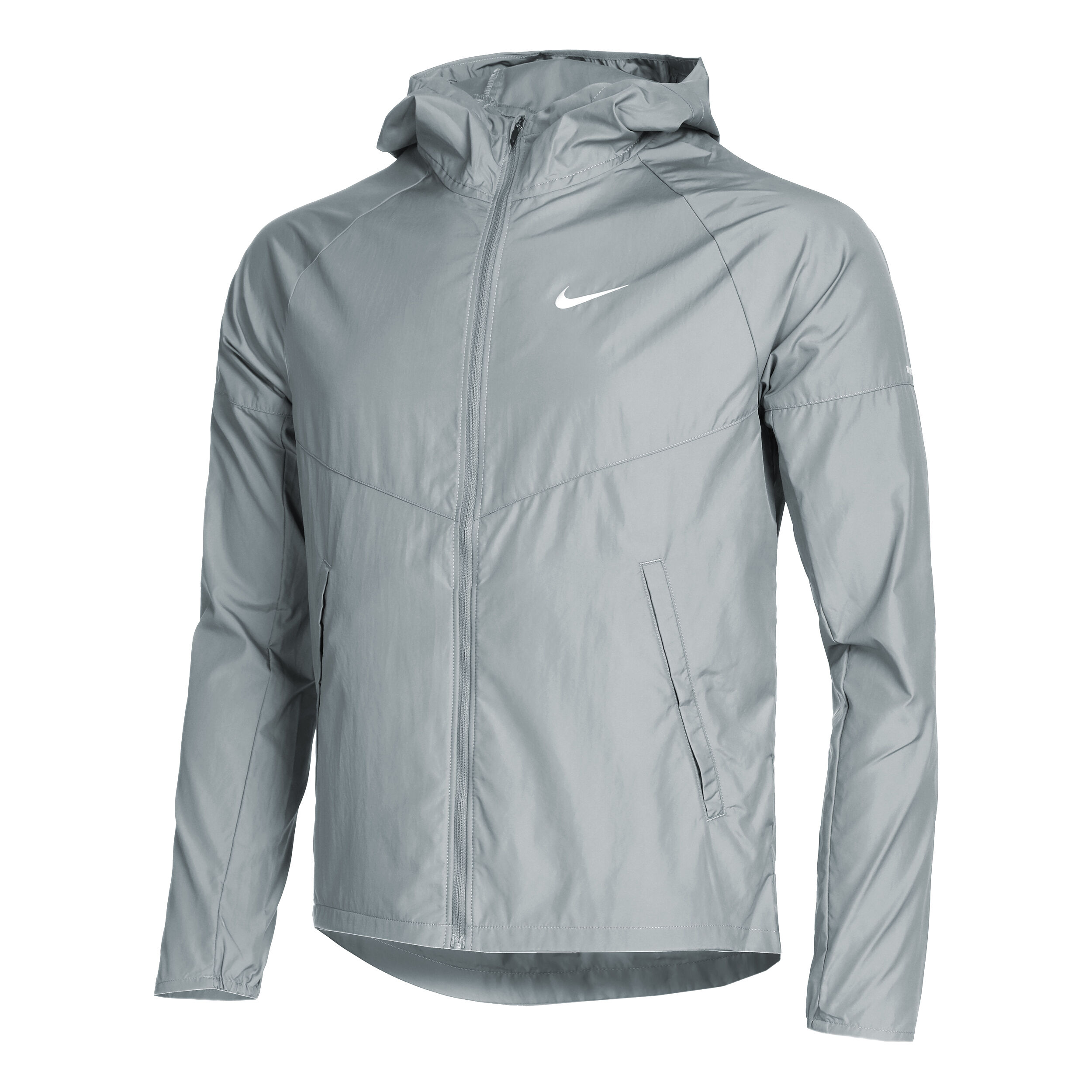 Nike running jacket grey on sale