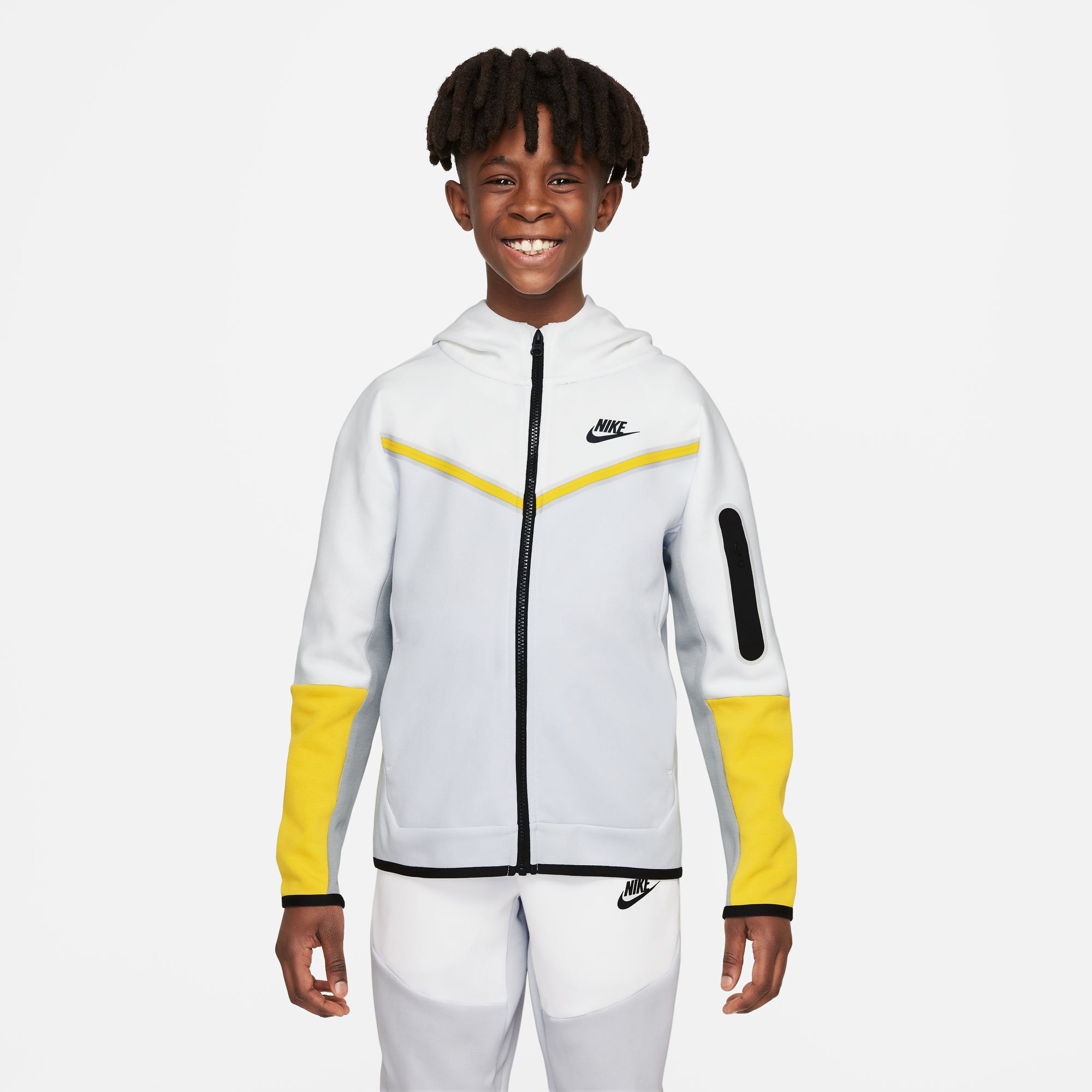 Buy Nike Sportswear Tech Fleece Zip Hoodie Boys White Blue online Running Point COM