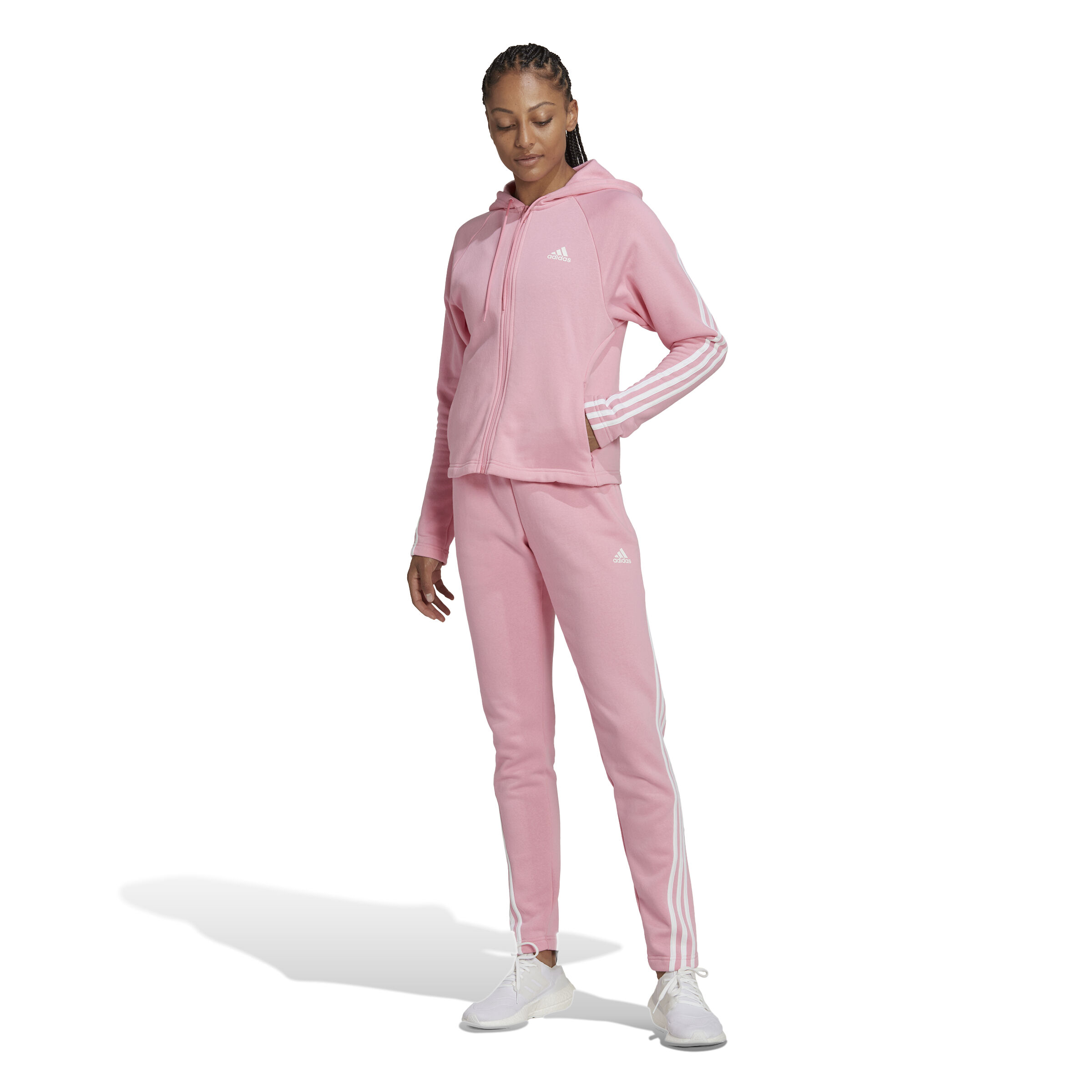 Pink adidas womens tracksuit discount