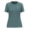 Essential Print Crew Neck Running shirt Women - blue grey, 