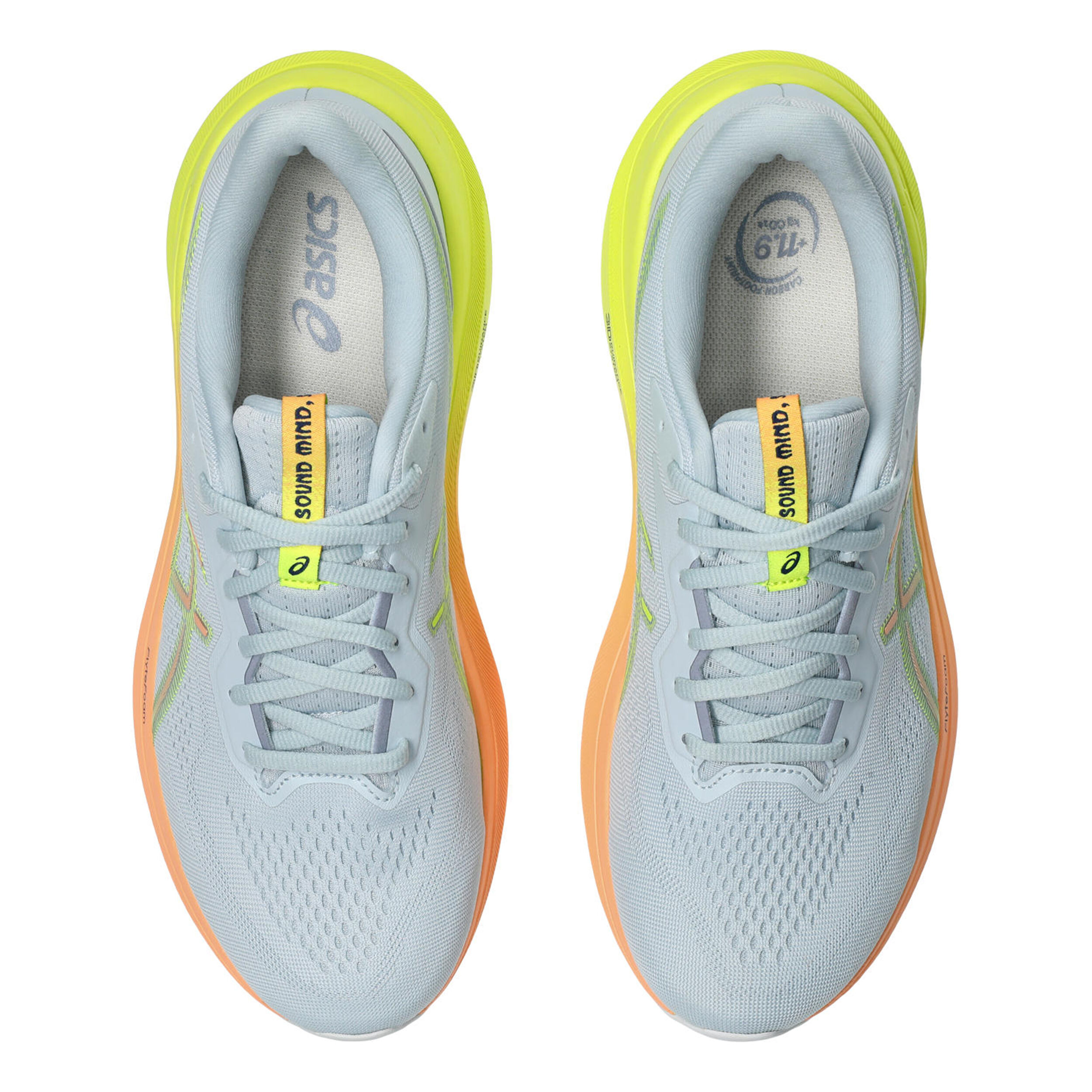 Neon yellow asics running shoes hotsell