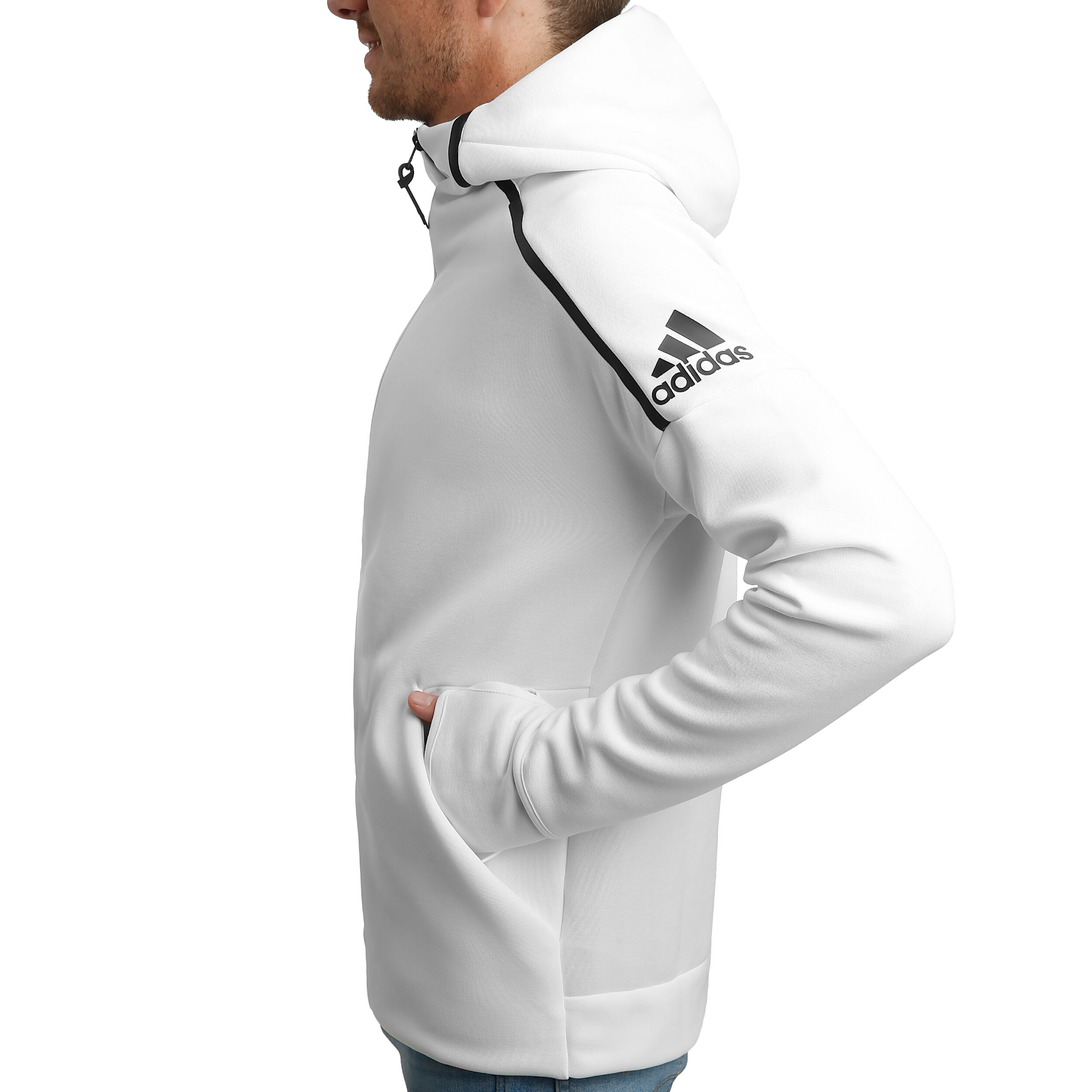 Buy adidas Z.N.E. Fast Release Zipper Zip Hoodie Men White Buy adidas Z.N.E. Fast Release Zipper Zip Hoodie Men White