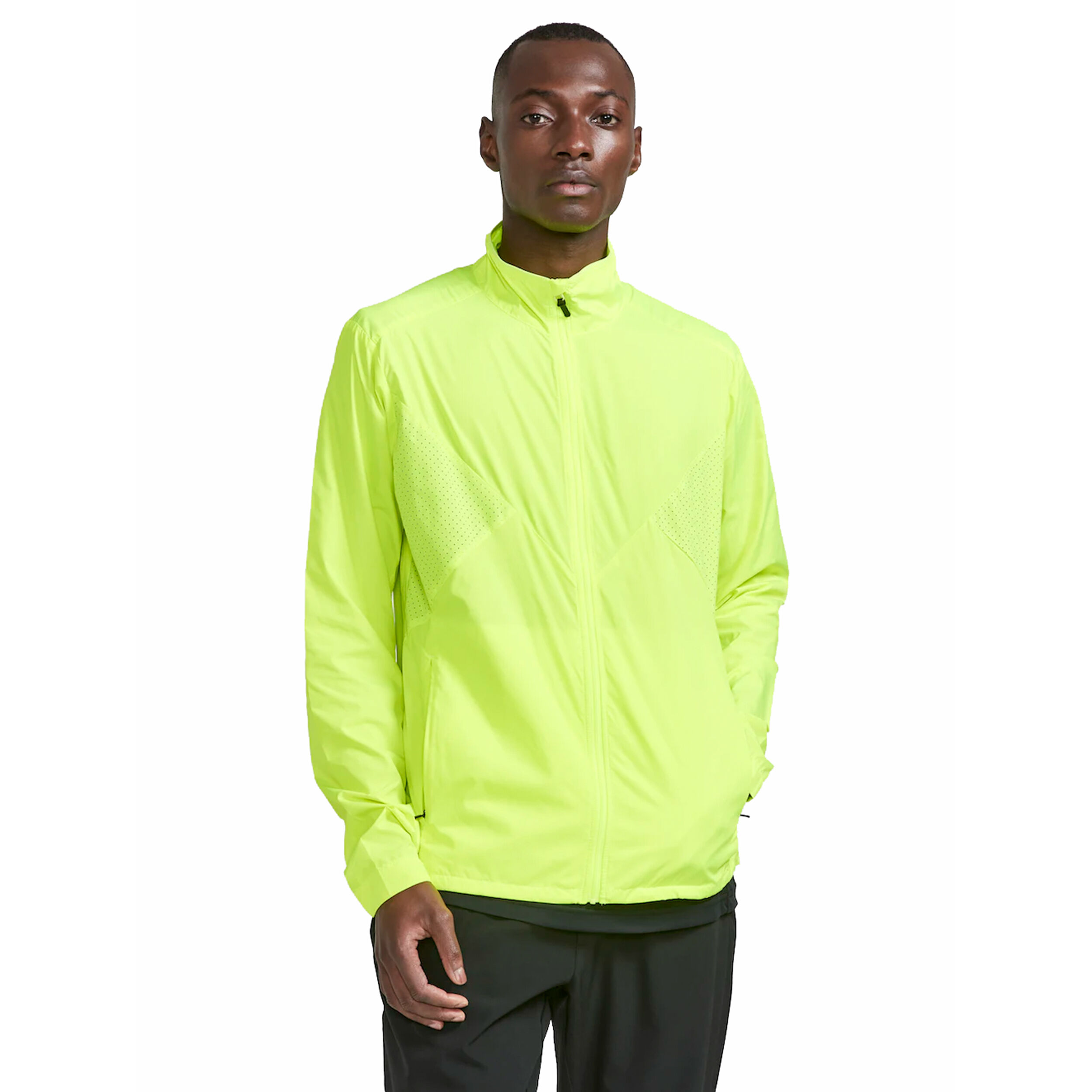 Yellow running jacket sale mens