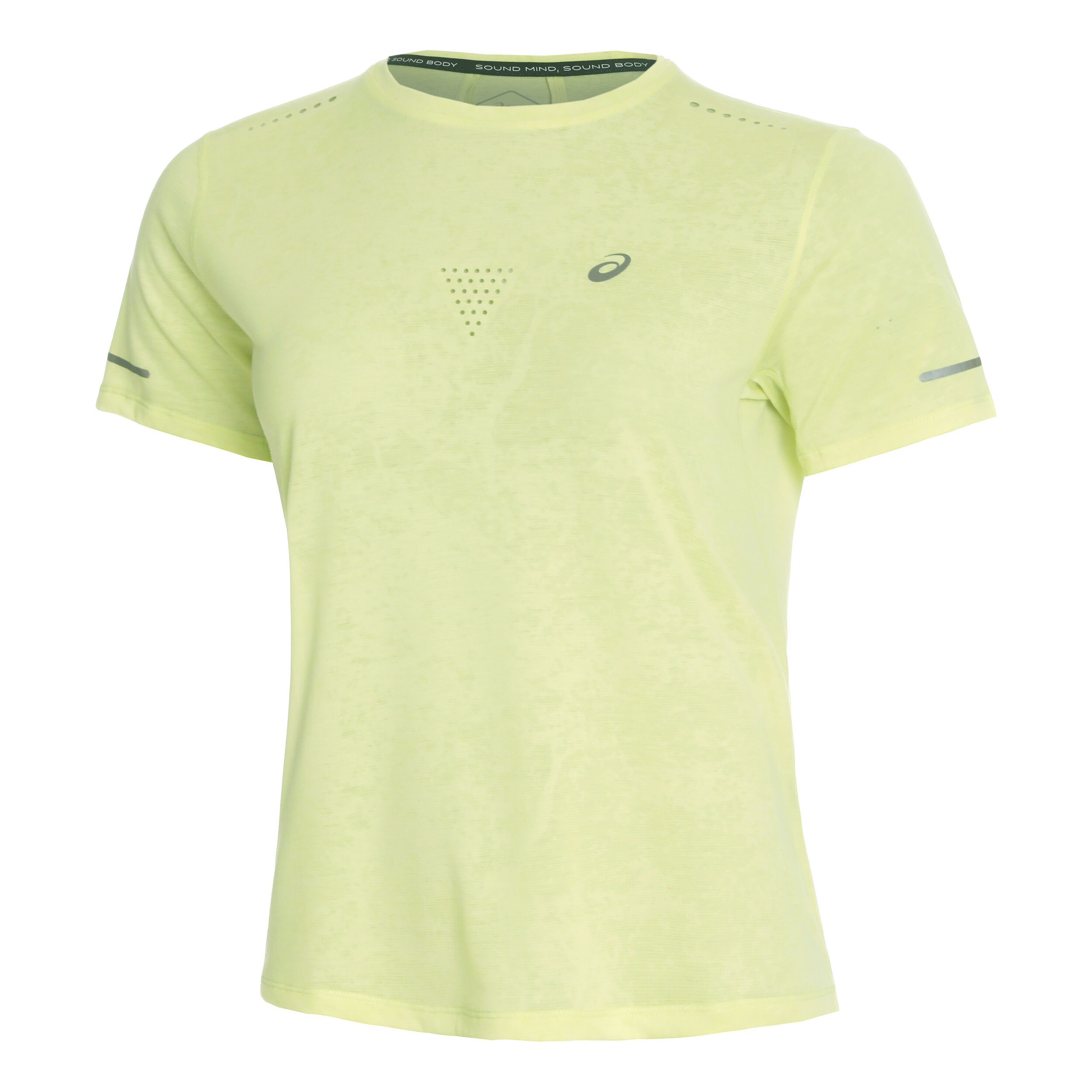 Asics yellow running top discount