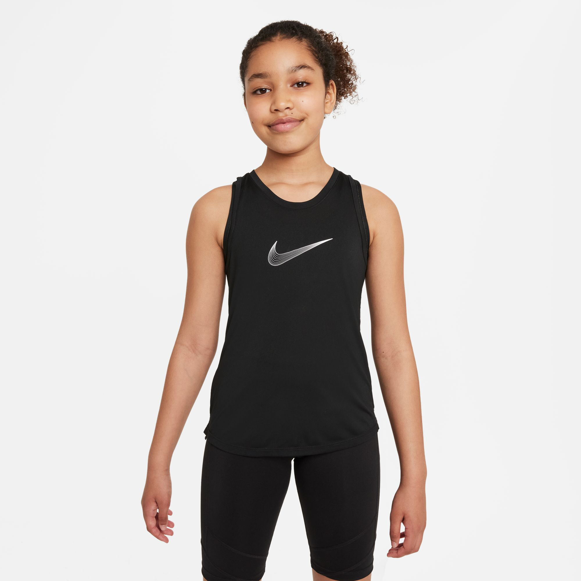 Girls black nike top online