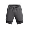 Launch 5in 2in1  Running shorts Men-dark grey, dark grey
