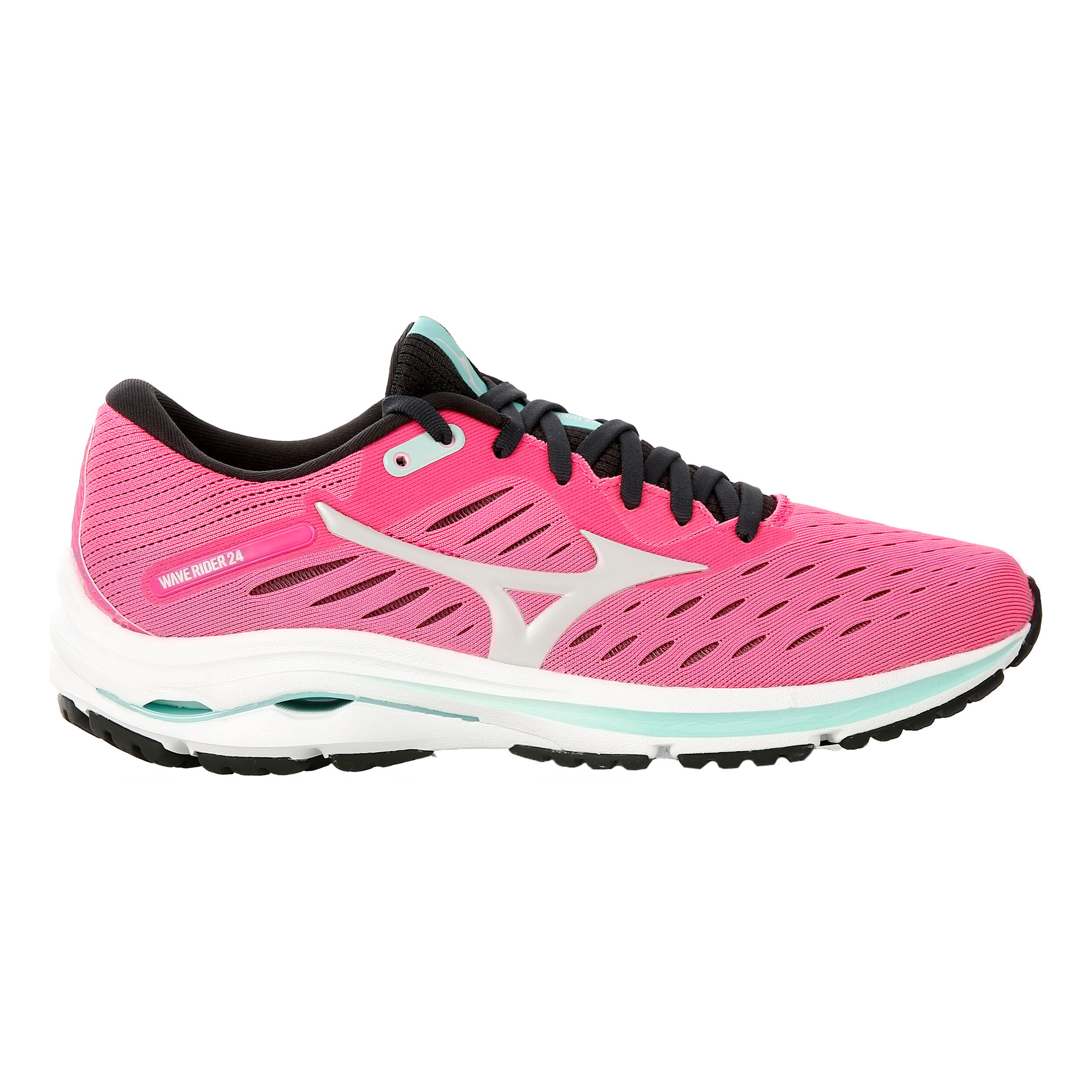 Buy Mizuno Wave Rider 24 Neutral Running Shoe Women Pink White in size 37 online Running Point COM