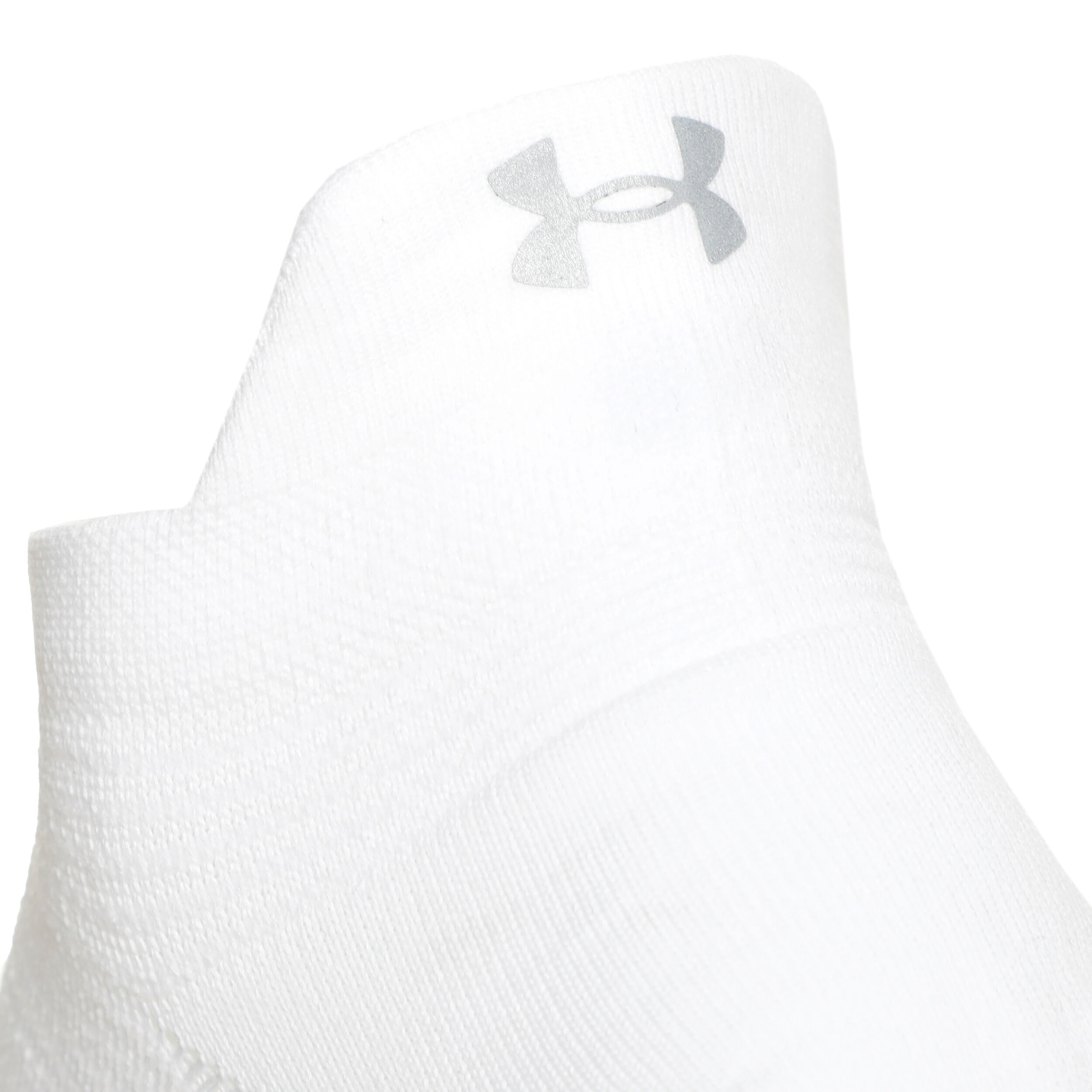Under Armour Run 2.0 No Show Tab Socks, 1-pair, White/Neon