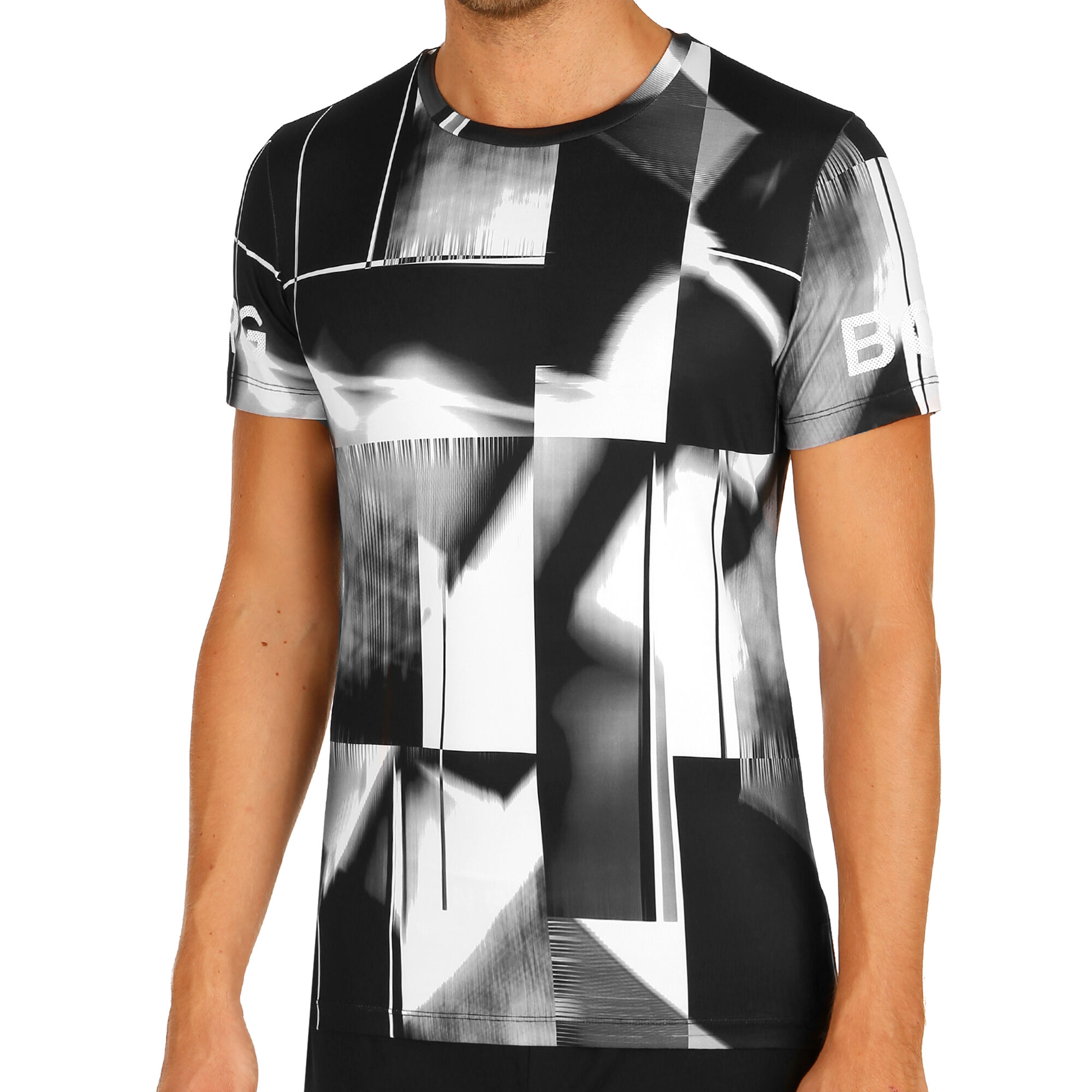 buy Björn Borg Palmer T-Shirt Men Black, White online Running Point