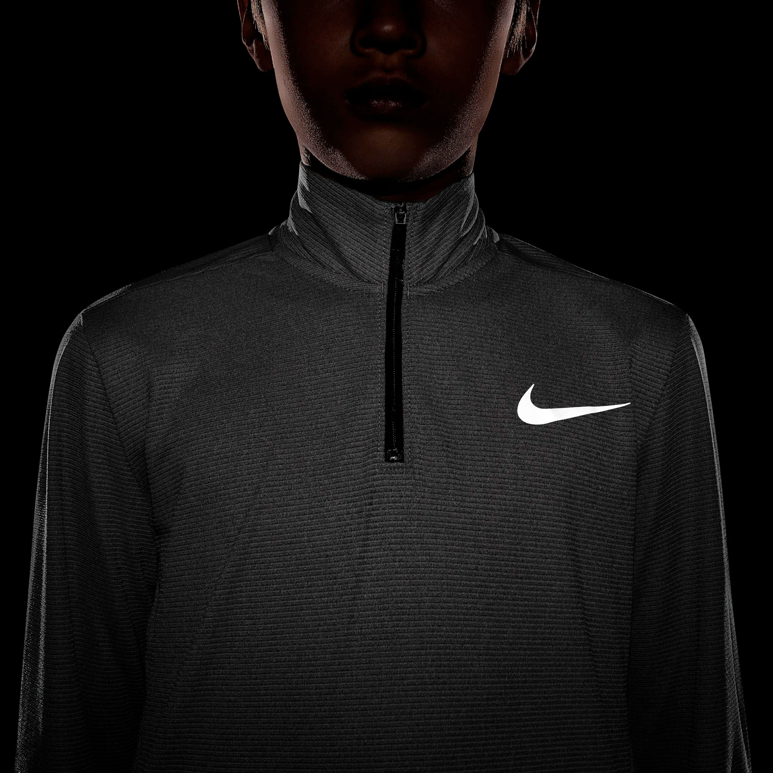 Buy Nike Dri Fit Poly 1 4 Zip Long Sleeve Boys Grey Silver online Running Point COM