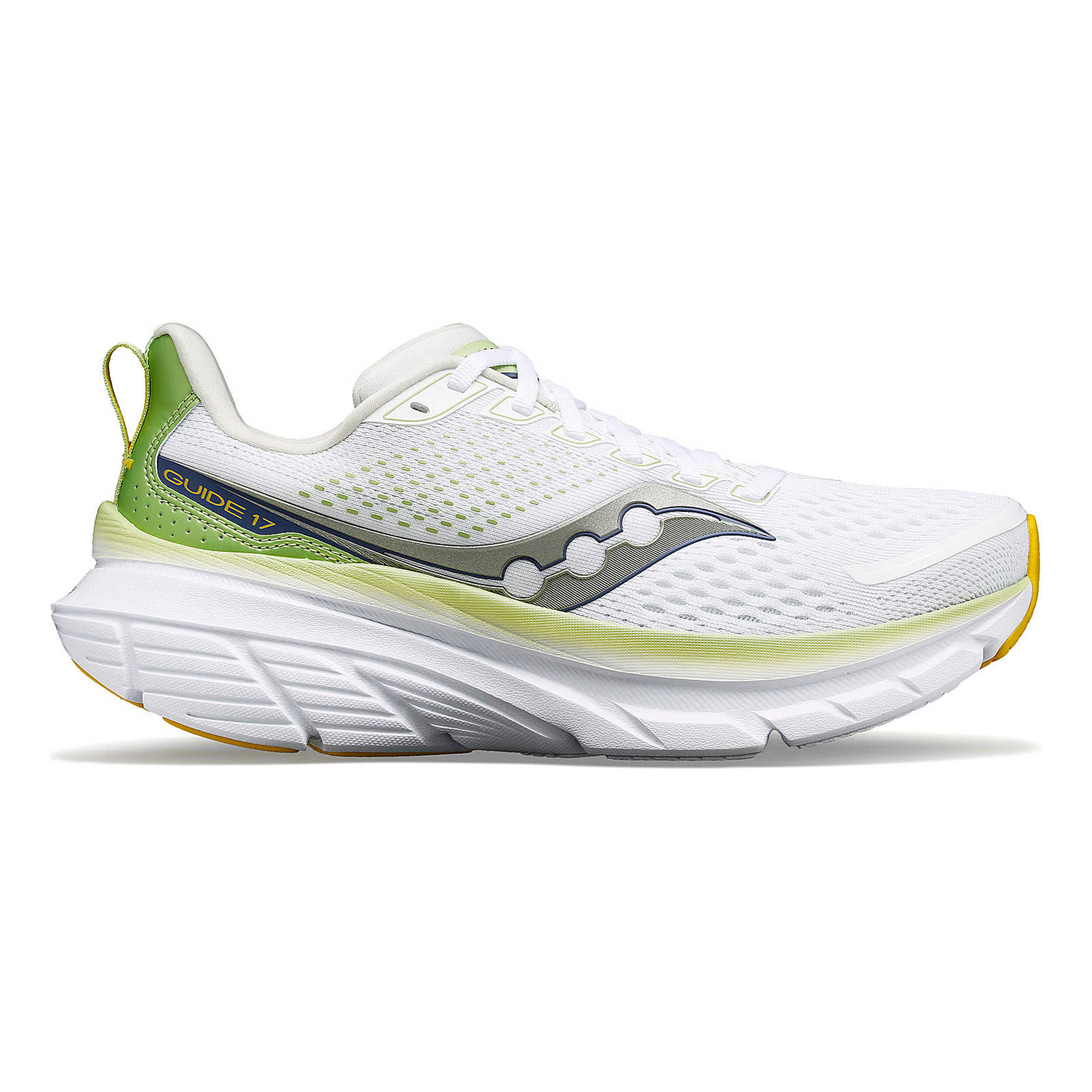 Buy Saucony Guide 17 Stability Running Shoe Women White Light Green online Running Point COM