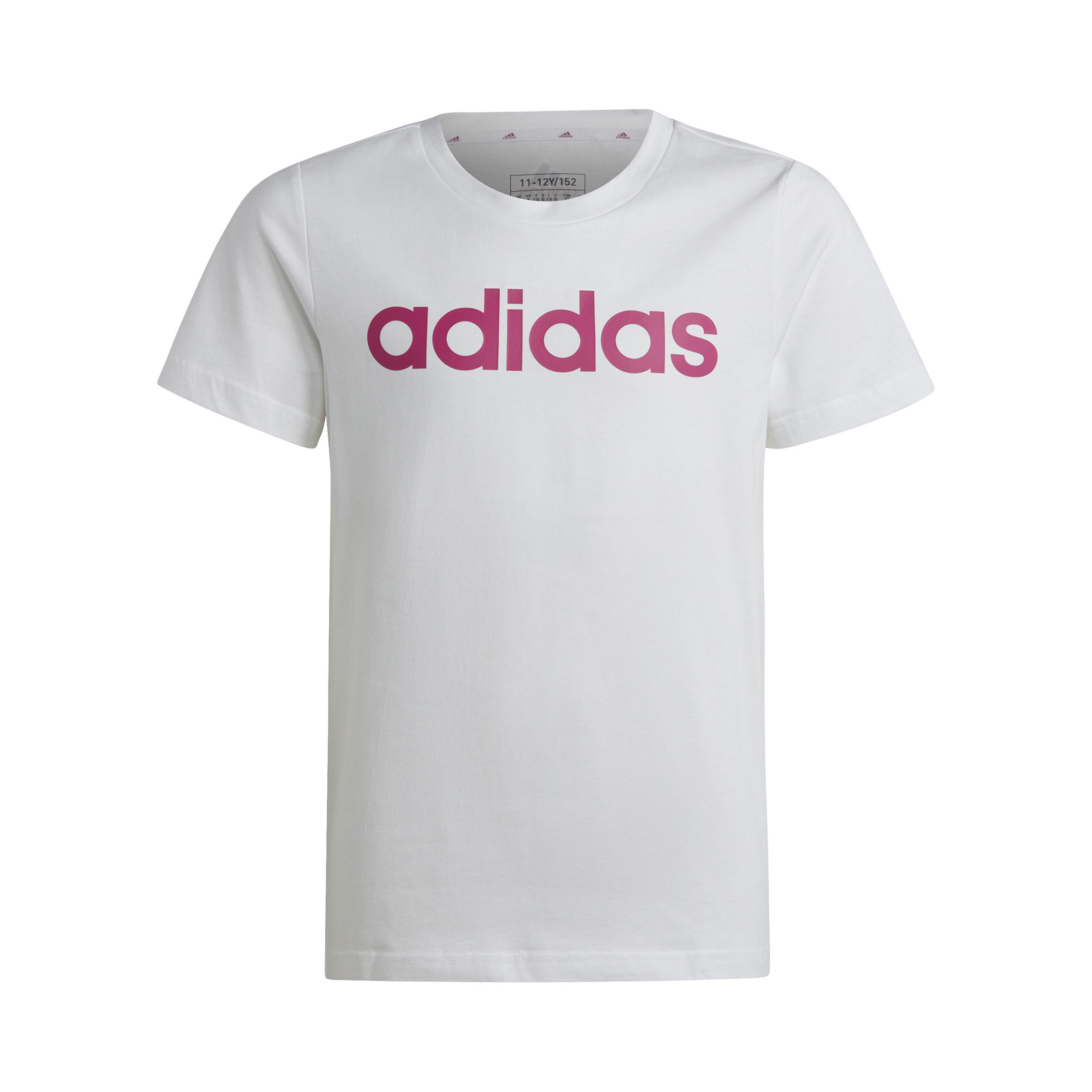 Buy adidas Linear Logo Cotton Slim Fit T Shirt Girls White Pink online Running Point COM