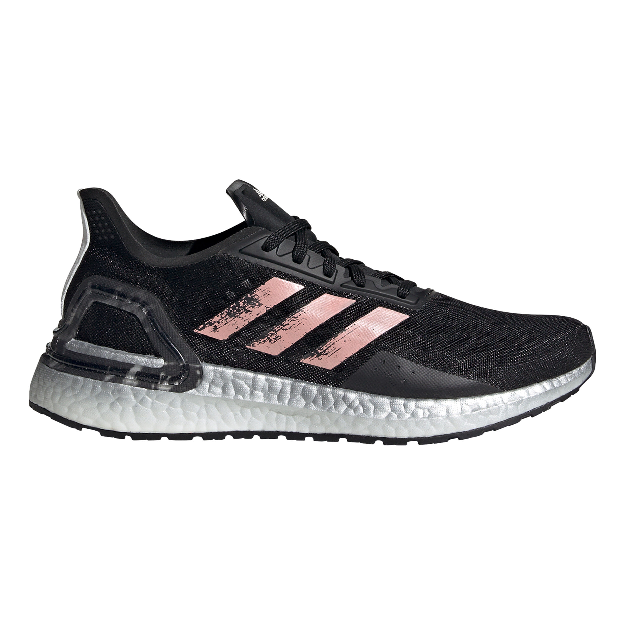Ultra boost black white pink top