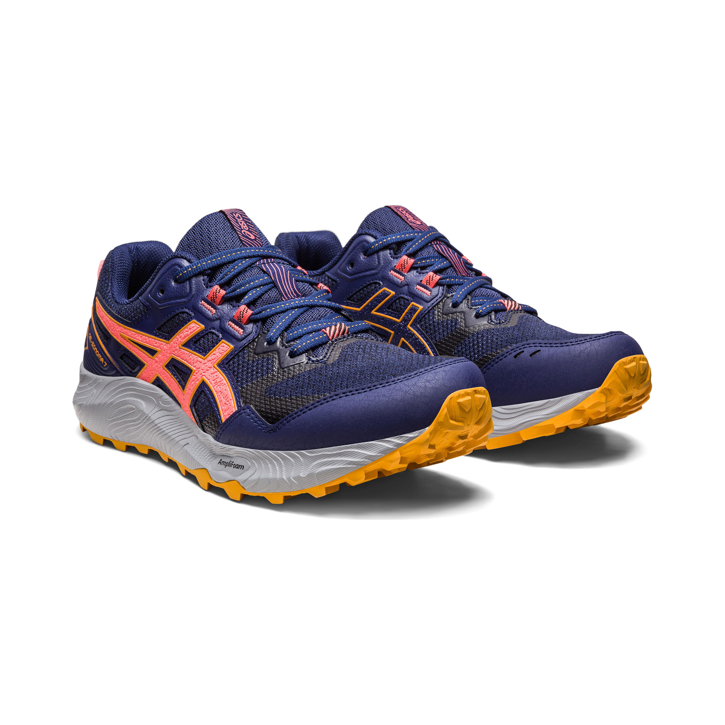 Asics womens gel-sonoma 4 sales trail running shoes black/papaya
