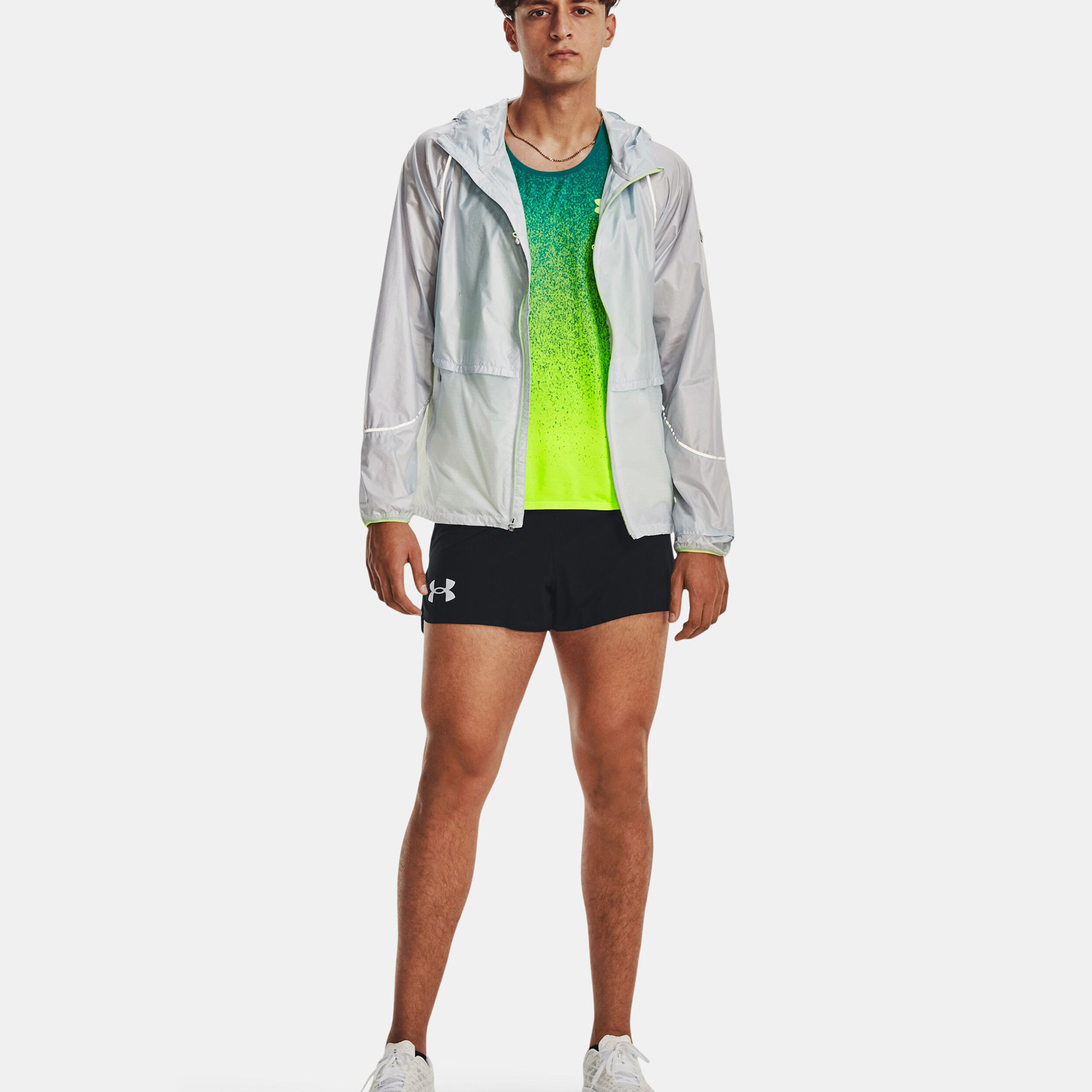 Men's running jacket under armour sales