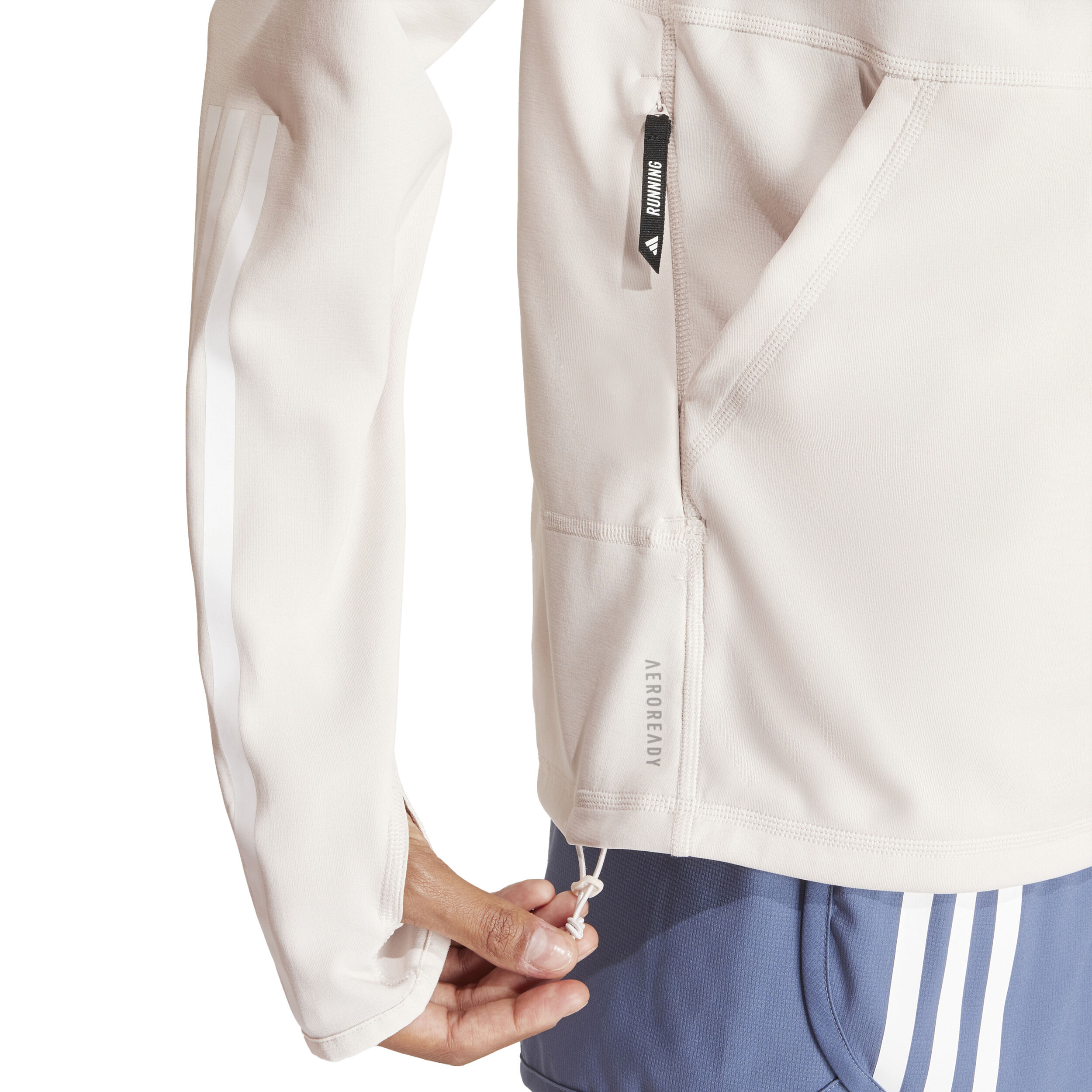 Buy adidas Own The Run E 3S Hoodie Running Shirt Women Cream online Running Point COM