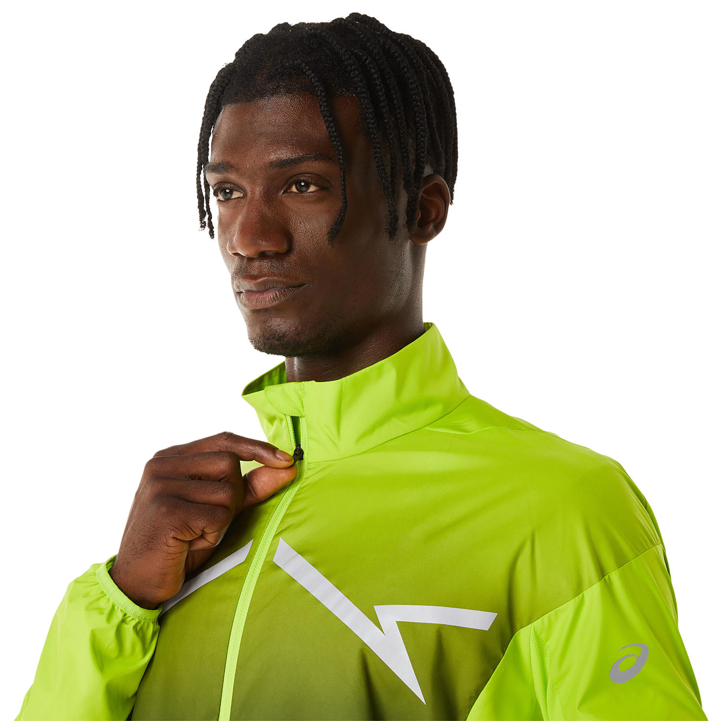 Buy ASICS Lite Show Running Jacket Men Neon Green Black online Running Point COM