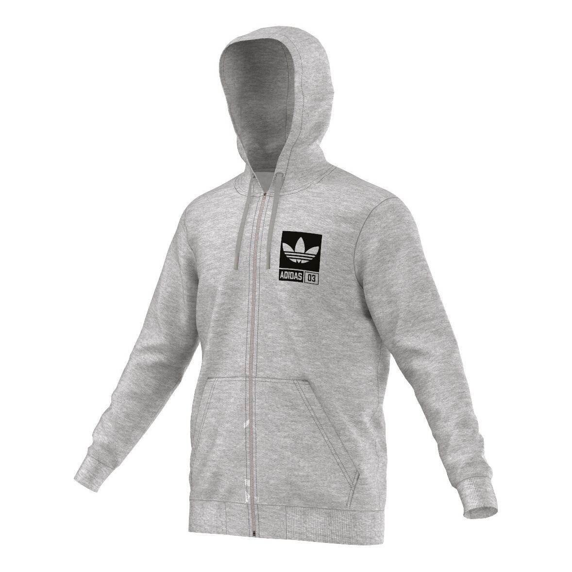Buy adidas Originals Street Graphic FZ Zip Hoodie Men Lightgrey Black online Running Point COM