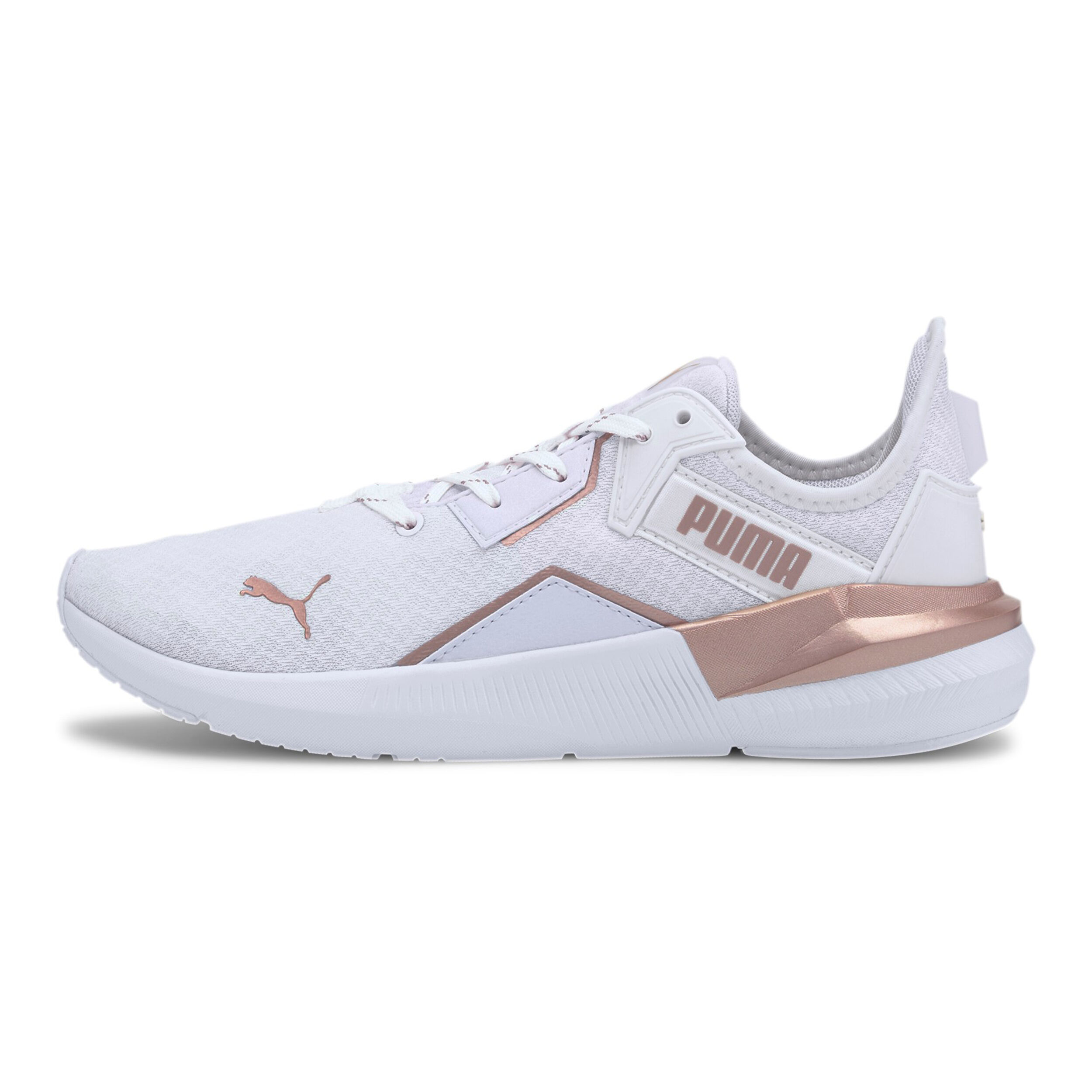 Red and gold puma shoes online