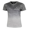 Seamless Running Shirt Women-White,Grey
