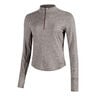 Swift Half-Zip Running Shirt Women-Brown