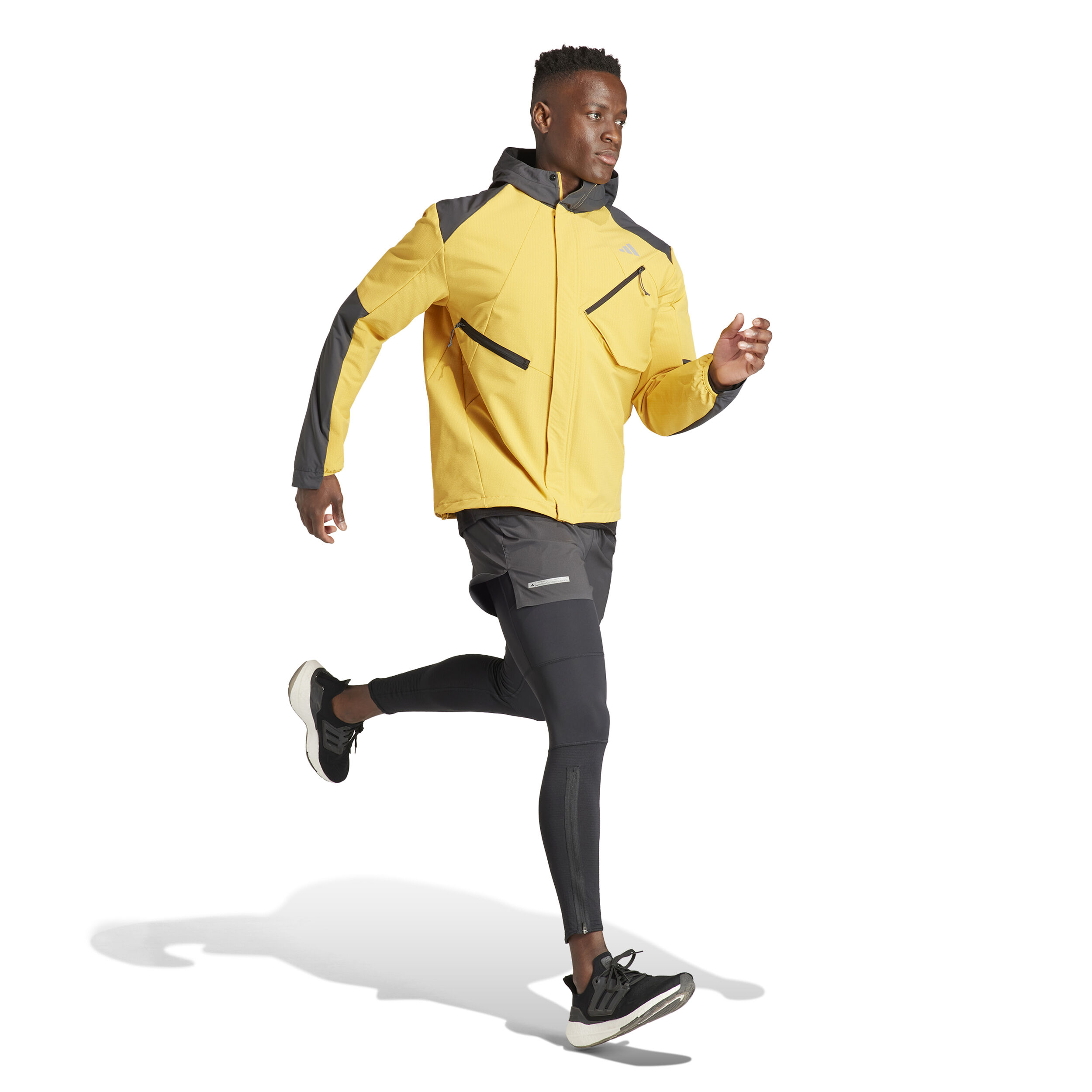 Mens running jacket yellow sale