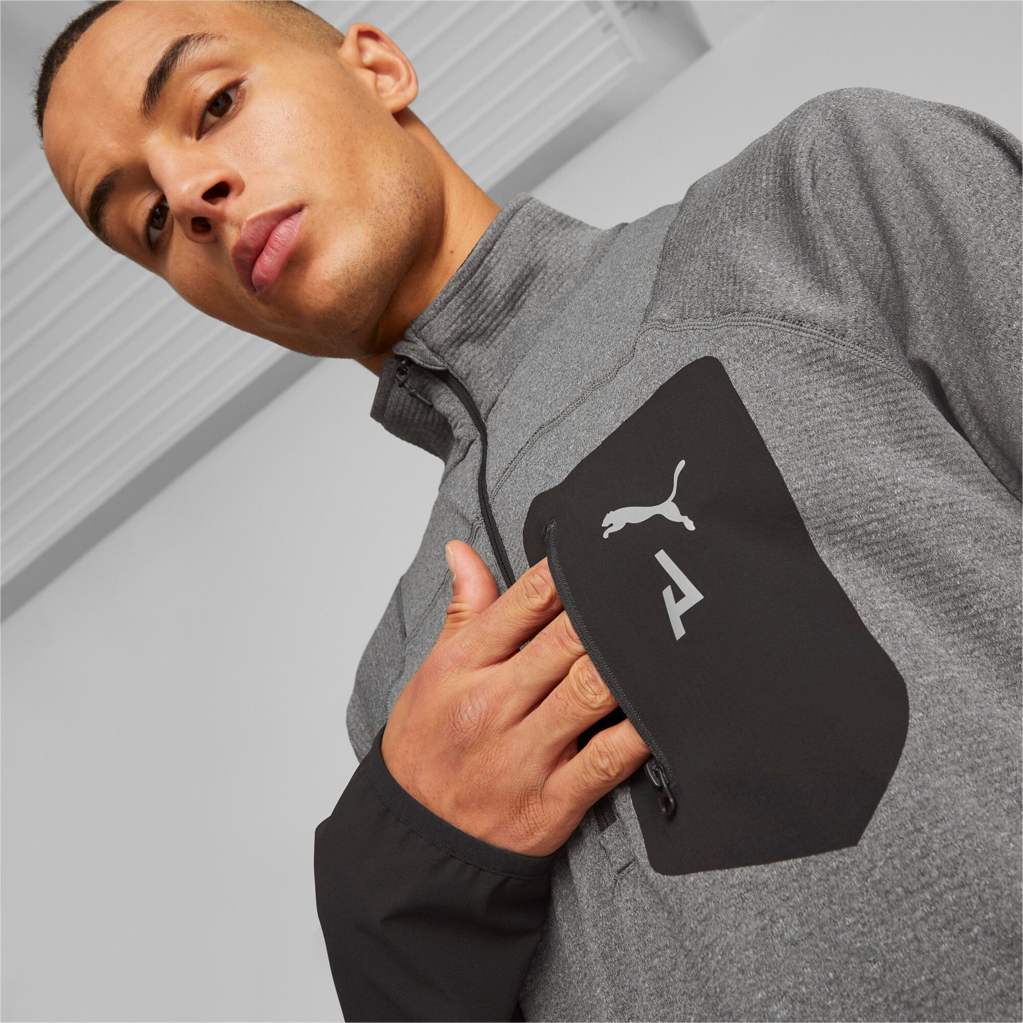 Buy Puma Seasons Raincell Half-Zip Running Top Men Grey