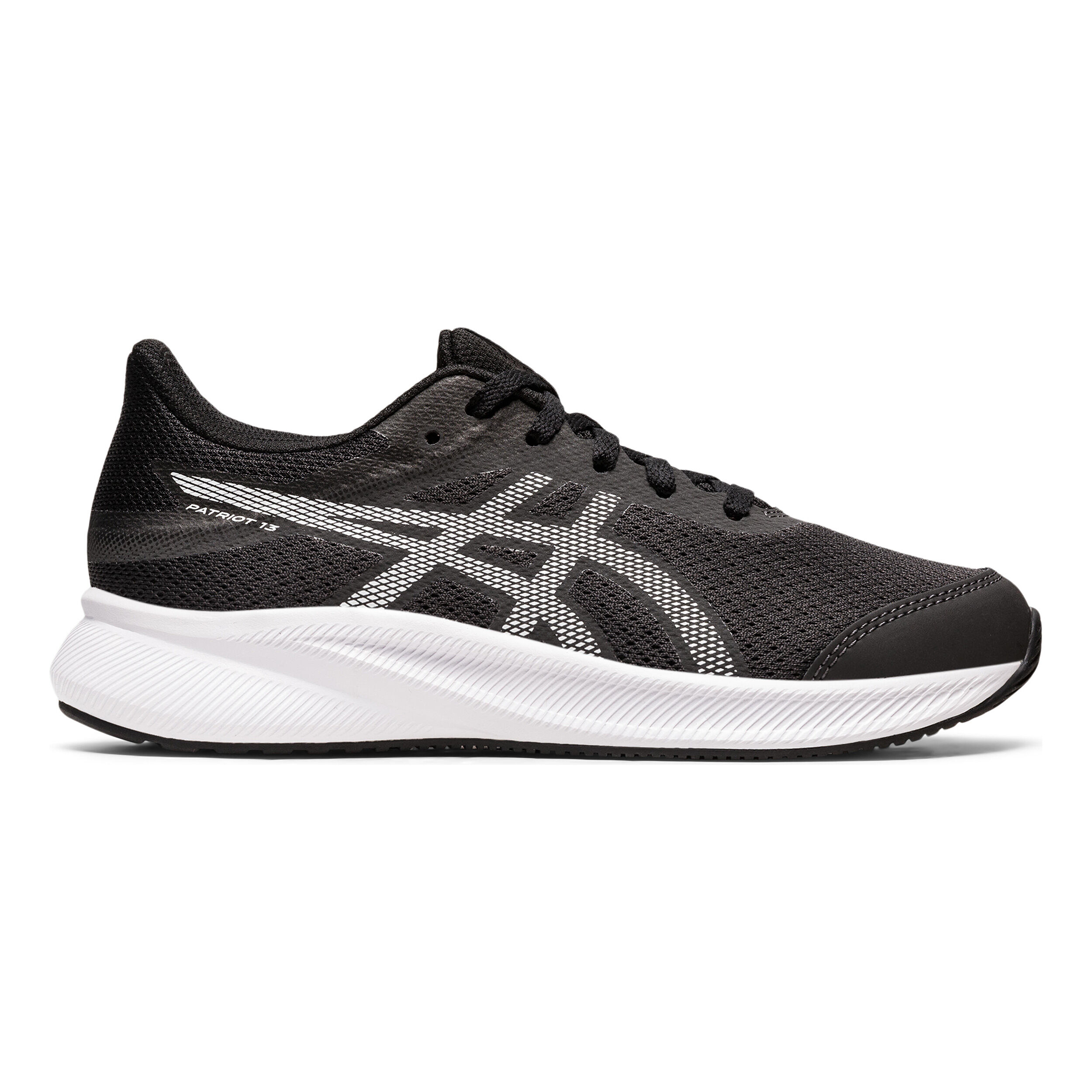 Buy ASICS Patriot 13 GS Neutral Running Shoe Kids Grey White online Running Point COM