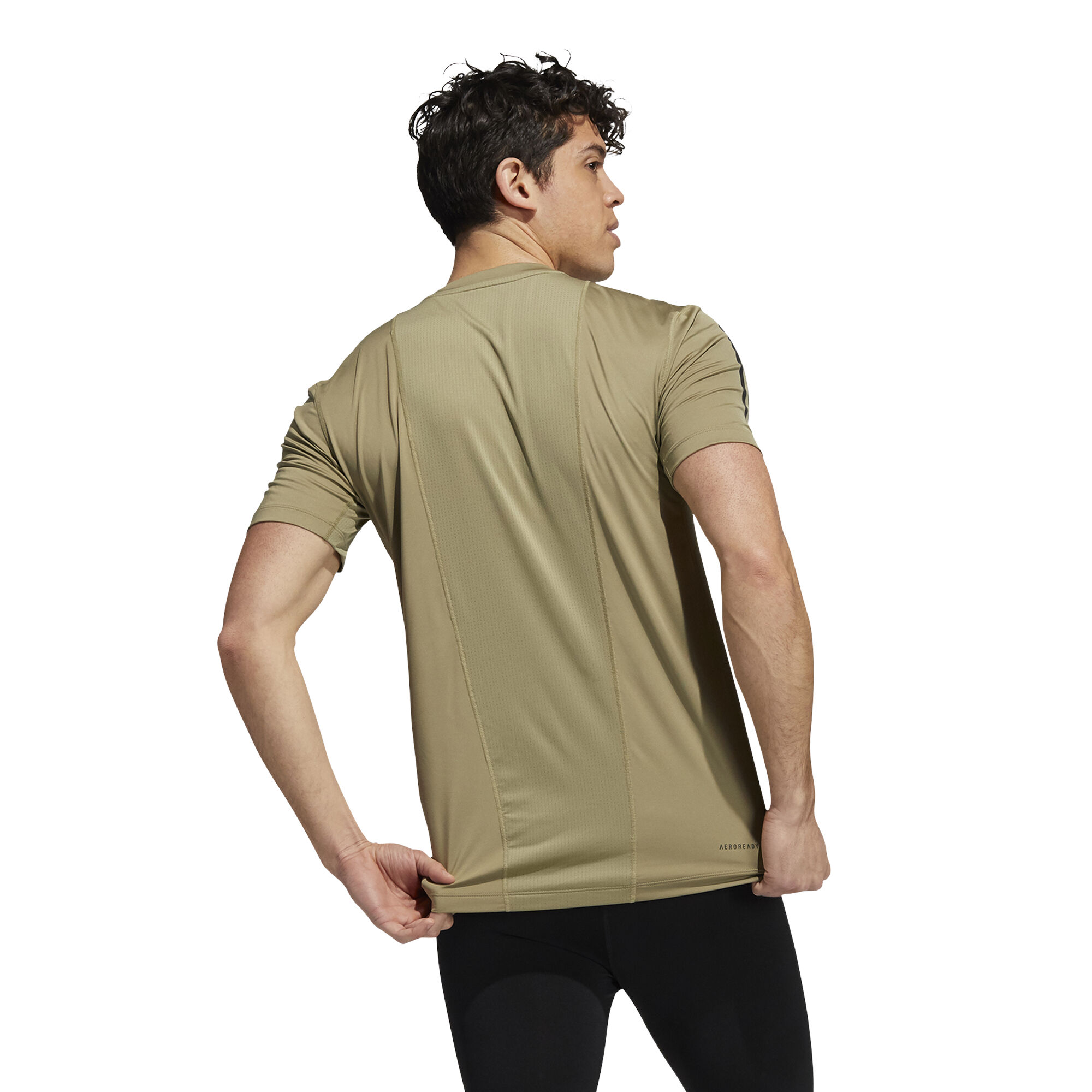 Buy adidas TF FTD 3 Stripes T Shirt Men Olive Black online Running Point COM