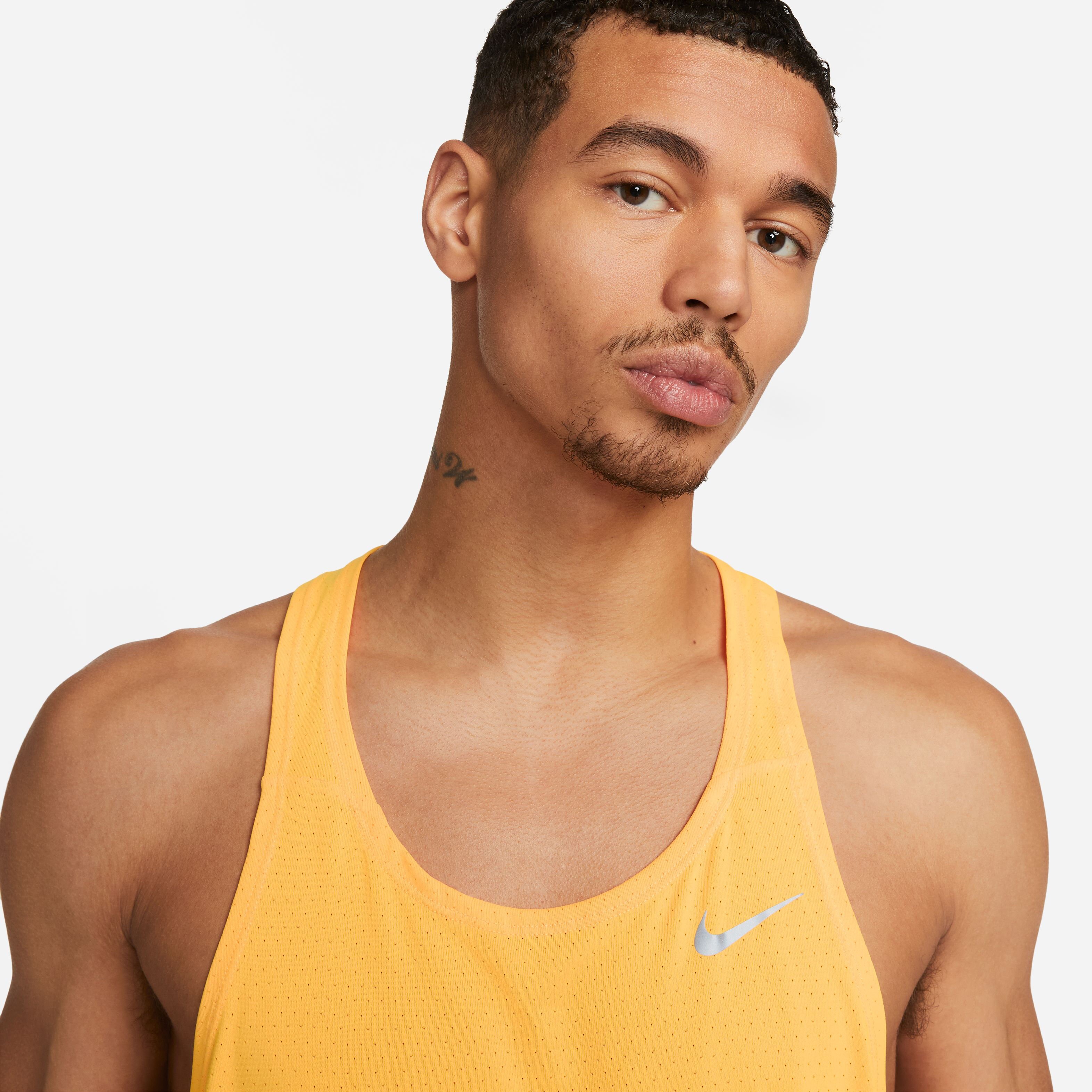 Buy Nike Dri Fit Fast Racing Tank Top Men Yellow online Running