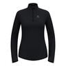 Zeroweight Warm Mid Layer 1/2 Zip Running Shirt Women-Black