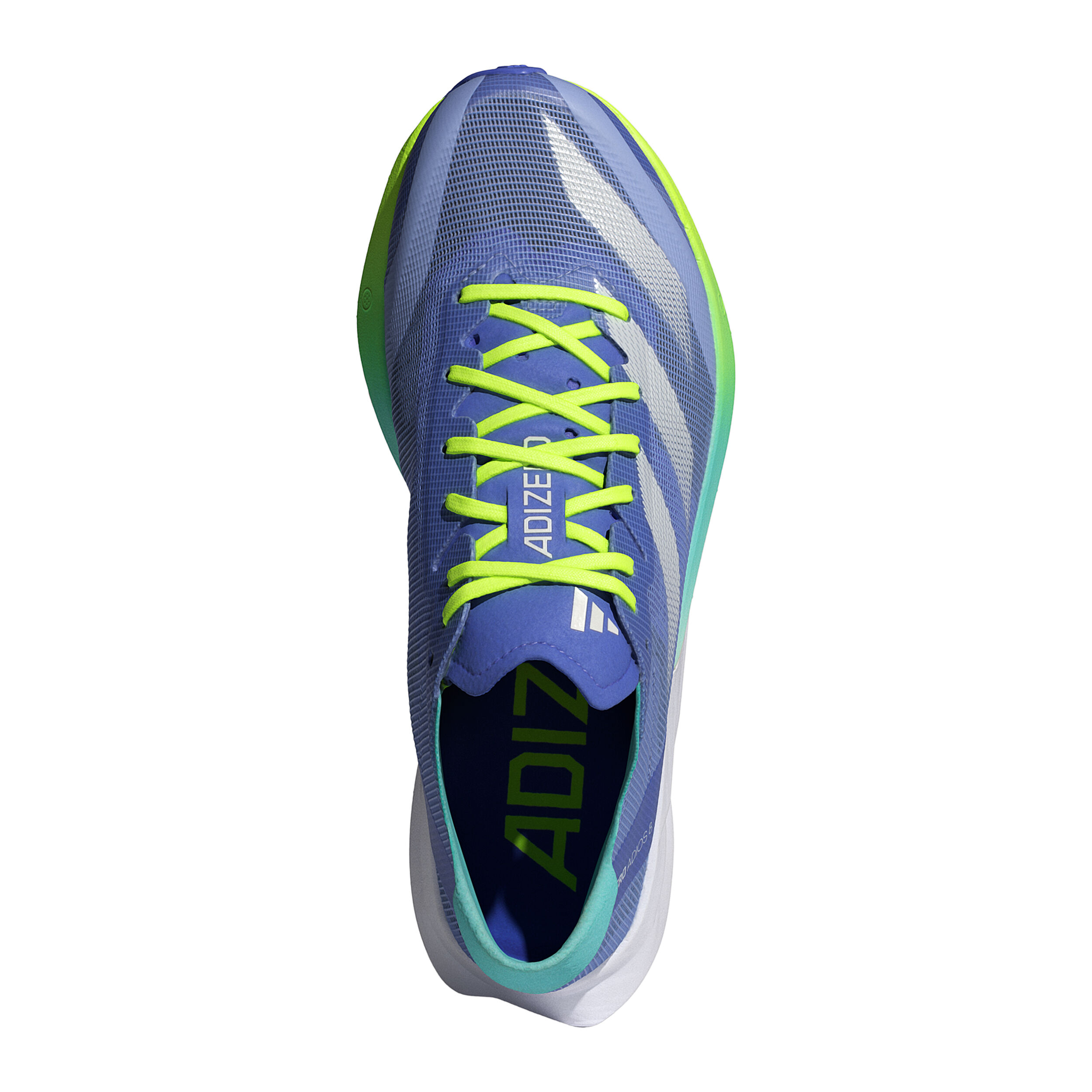 Adizero Adios 8 Competition Running Shoe Women Light Blue Neon Yellow