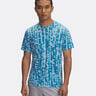 Launch Printed Running Shirt Men-Blue,Light Blue