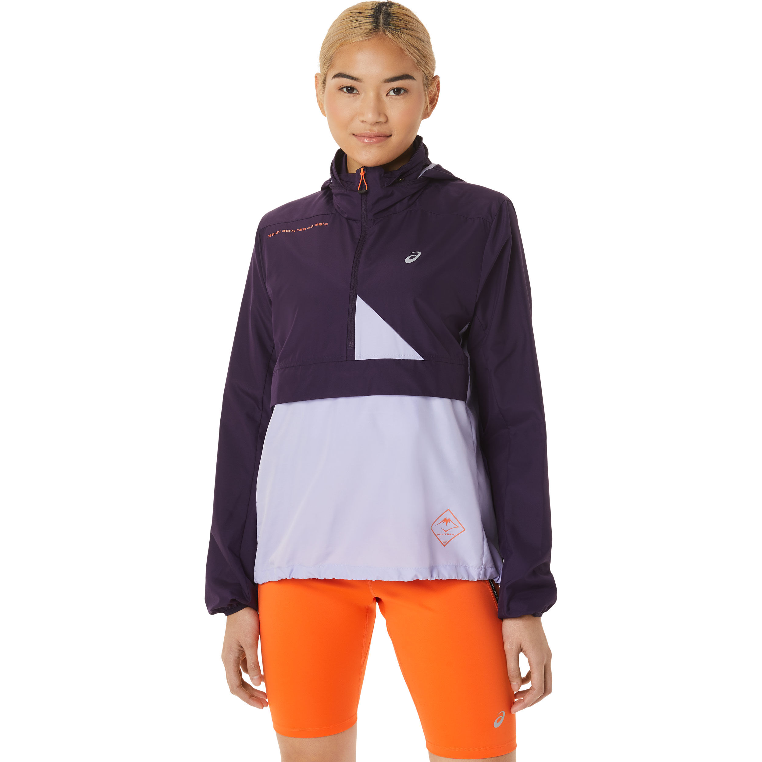 新品　Russeluno ANORAK BLOUSON (5/L) 　Ⓗ Buy ASICS Fujitrail Anorak Running Jacket Women Violet