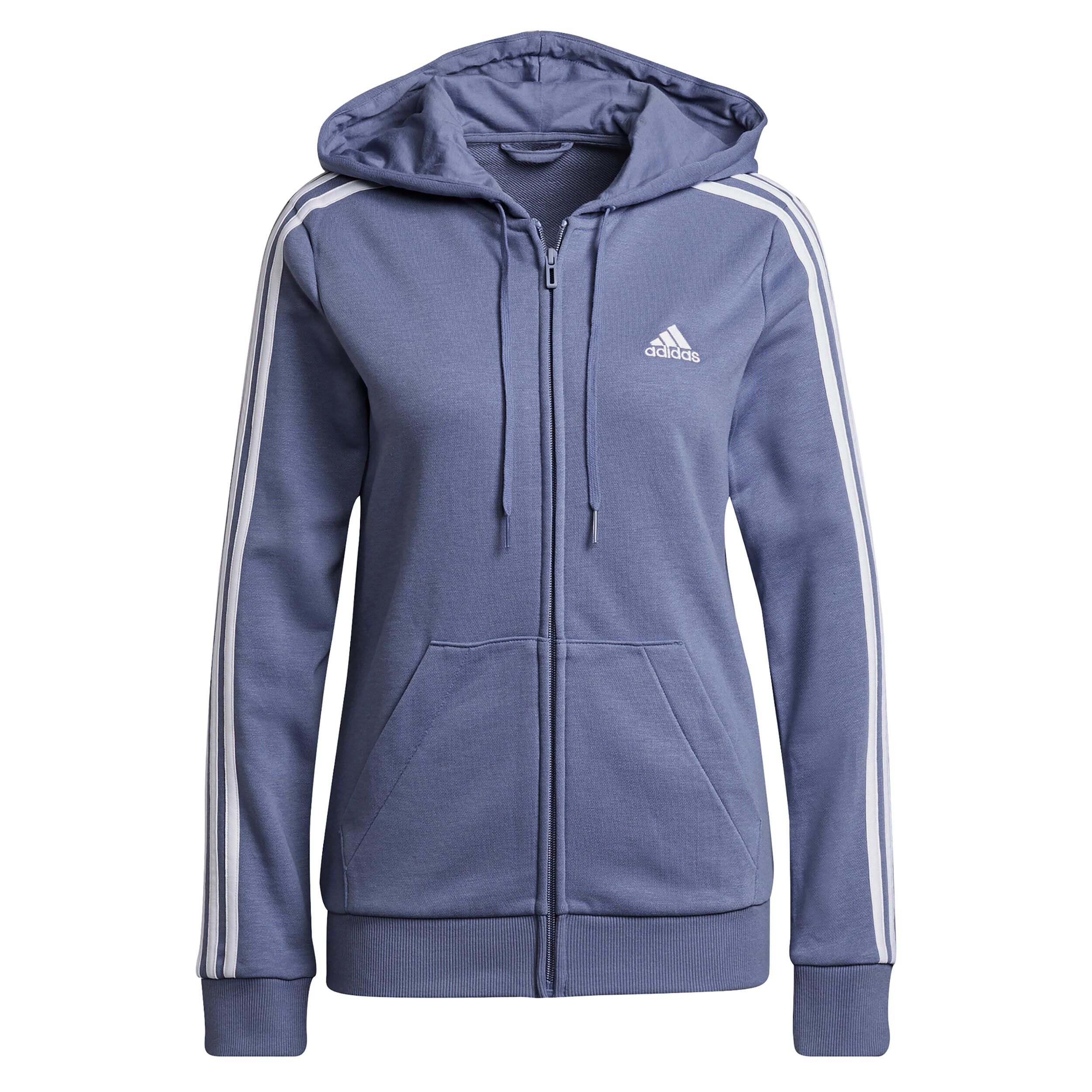 3 Stripes FT Zip Hoodie Women Lilac White