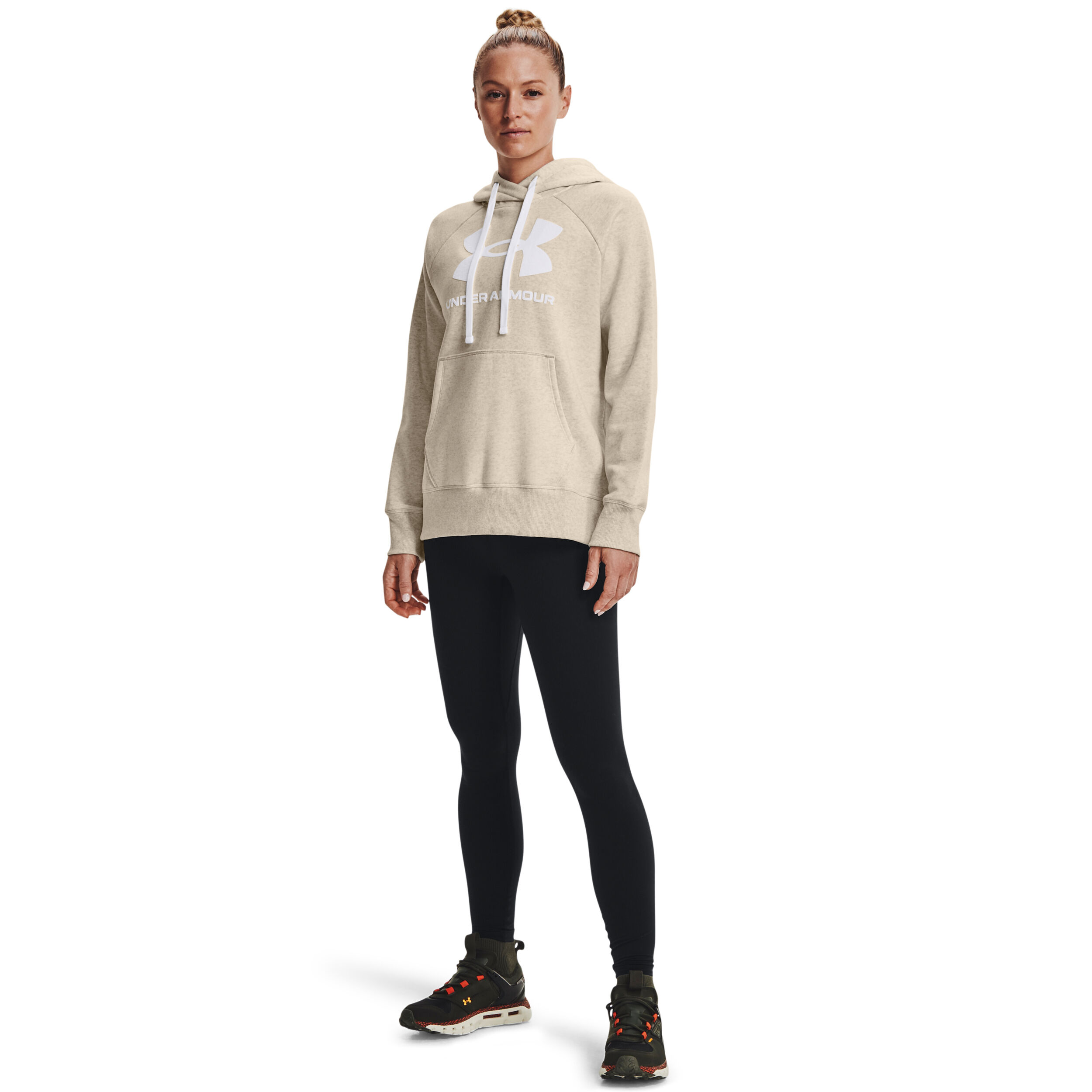 Buy Under Armour Rival Fleece Logo Hoody Women Beige online Running Point COM