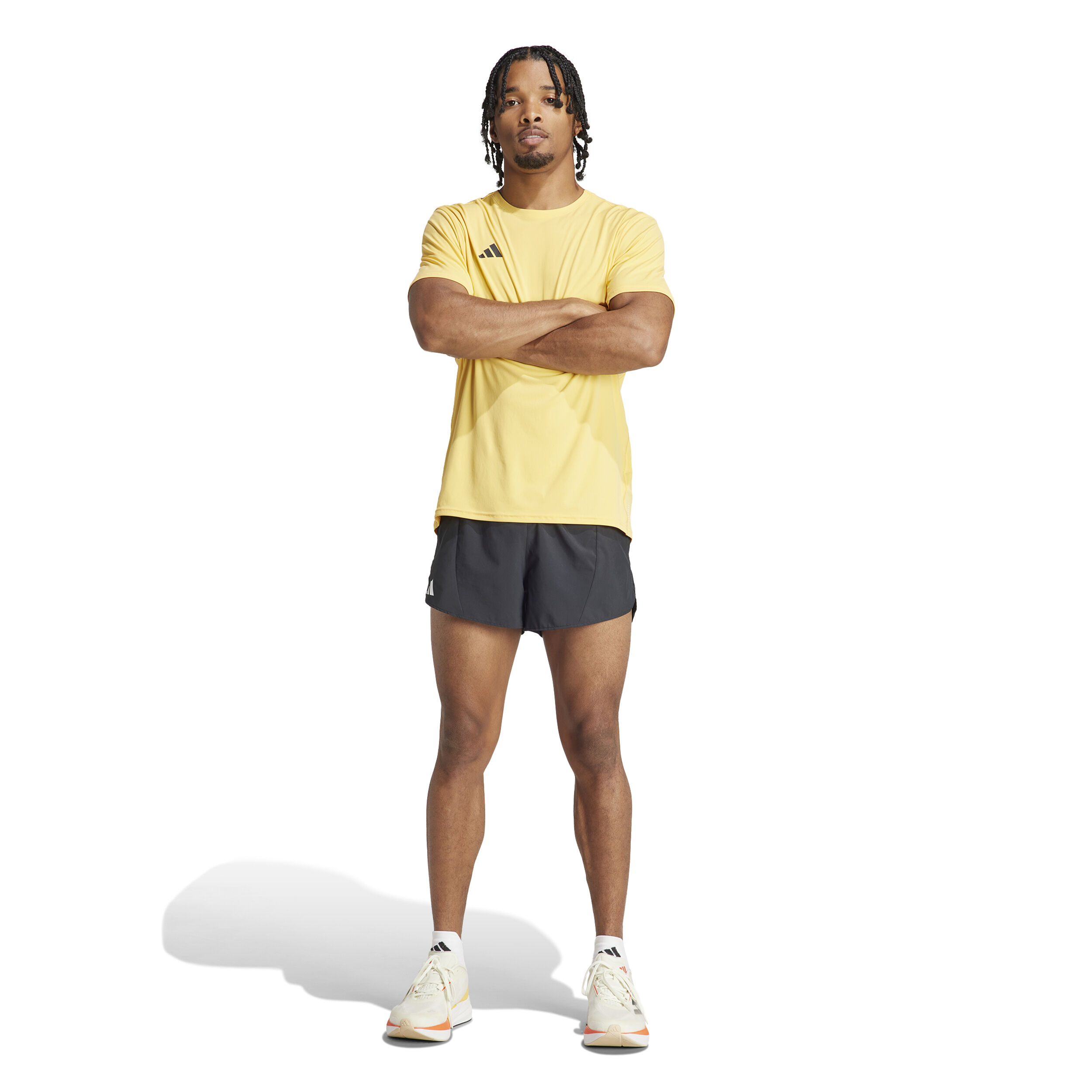 Yellow adidas shorts mens discount