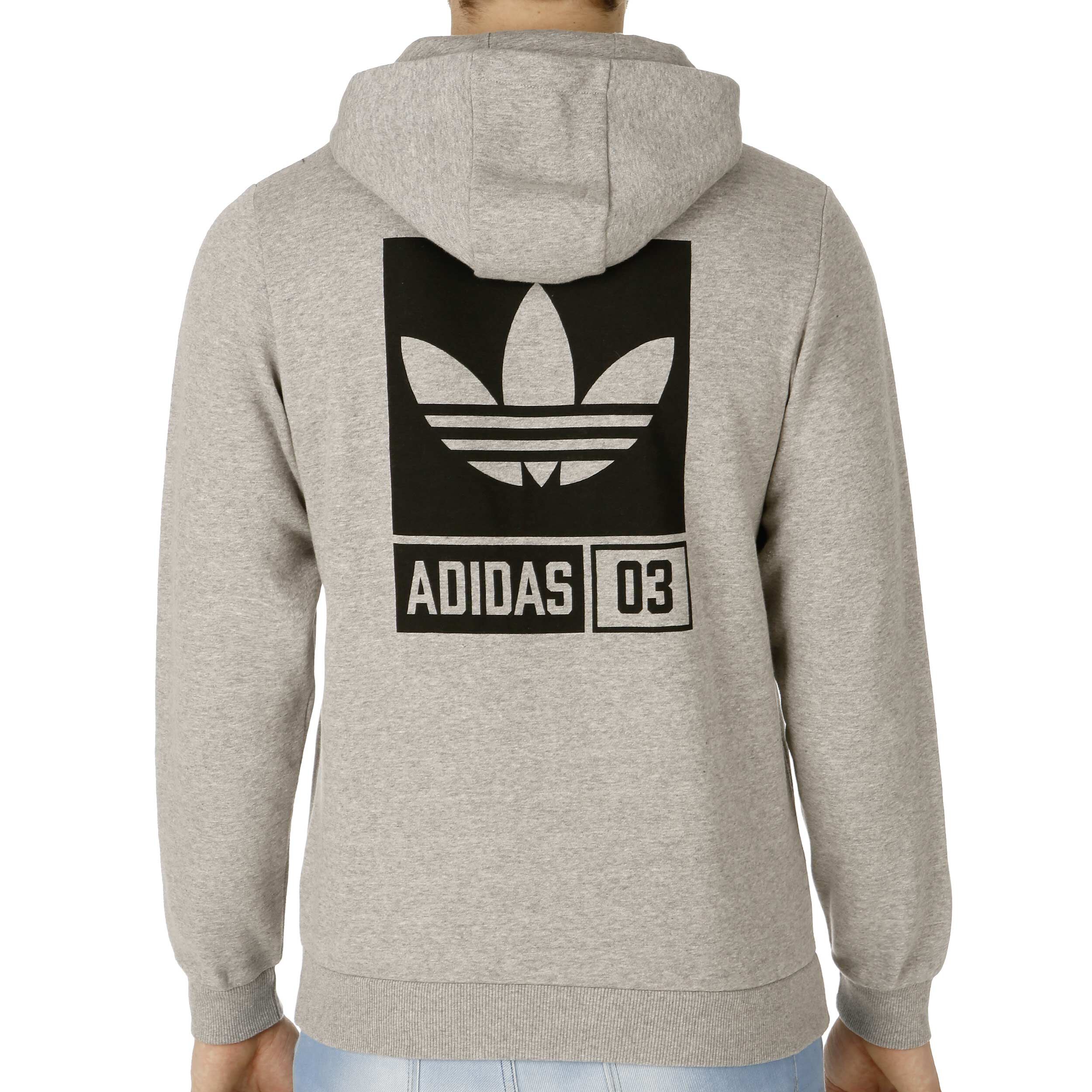 Buy adidas Originals Street Graphic FZ Zip Hoodie Men Lightgrey Black online Running Point COM