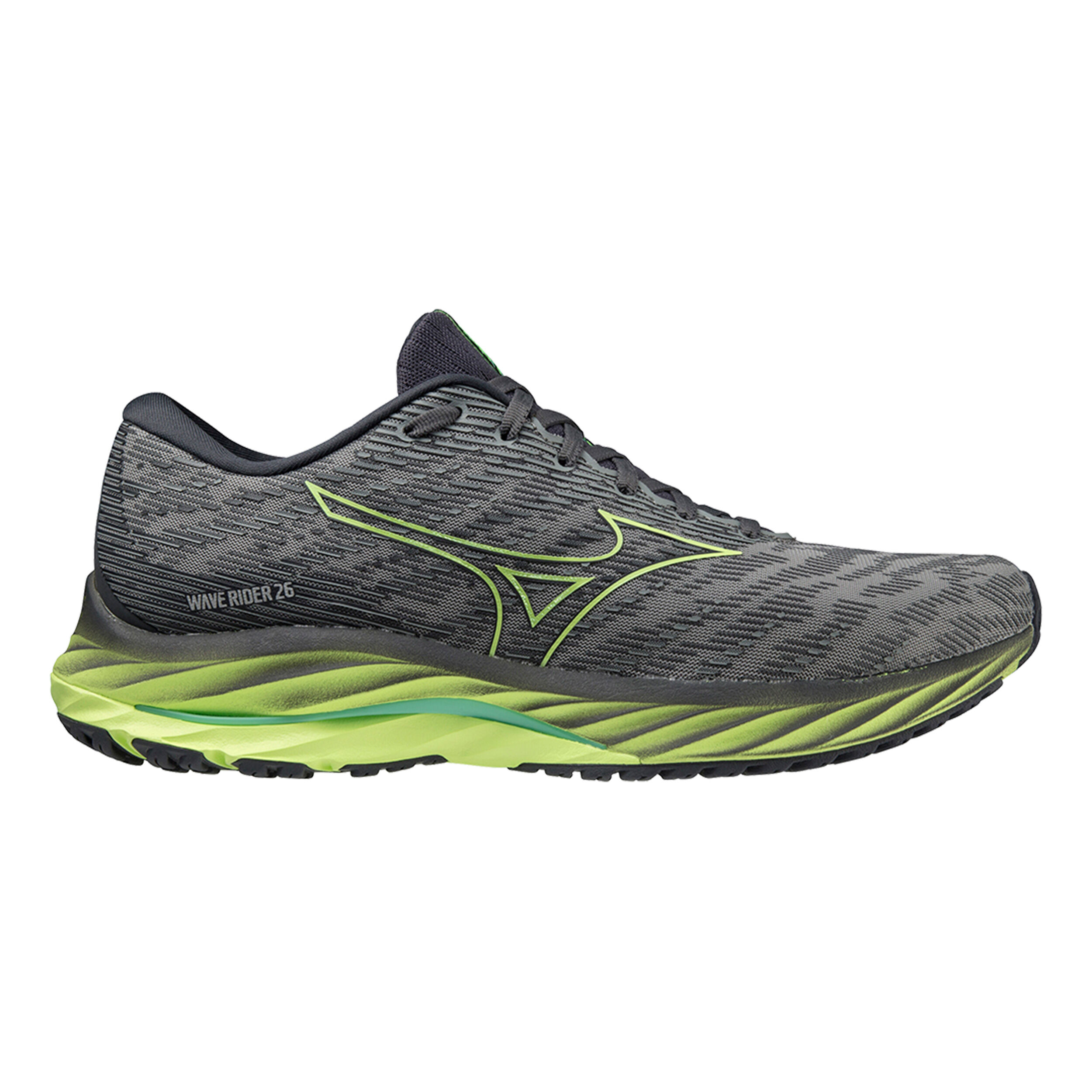 Buy Mizuno Wave Rider 26 Neutral Running Shoe Men Grey Green online Running Point COM