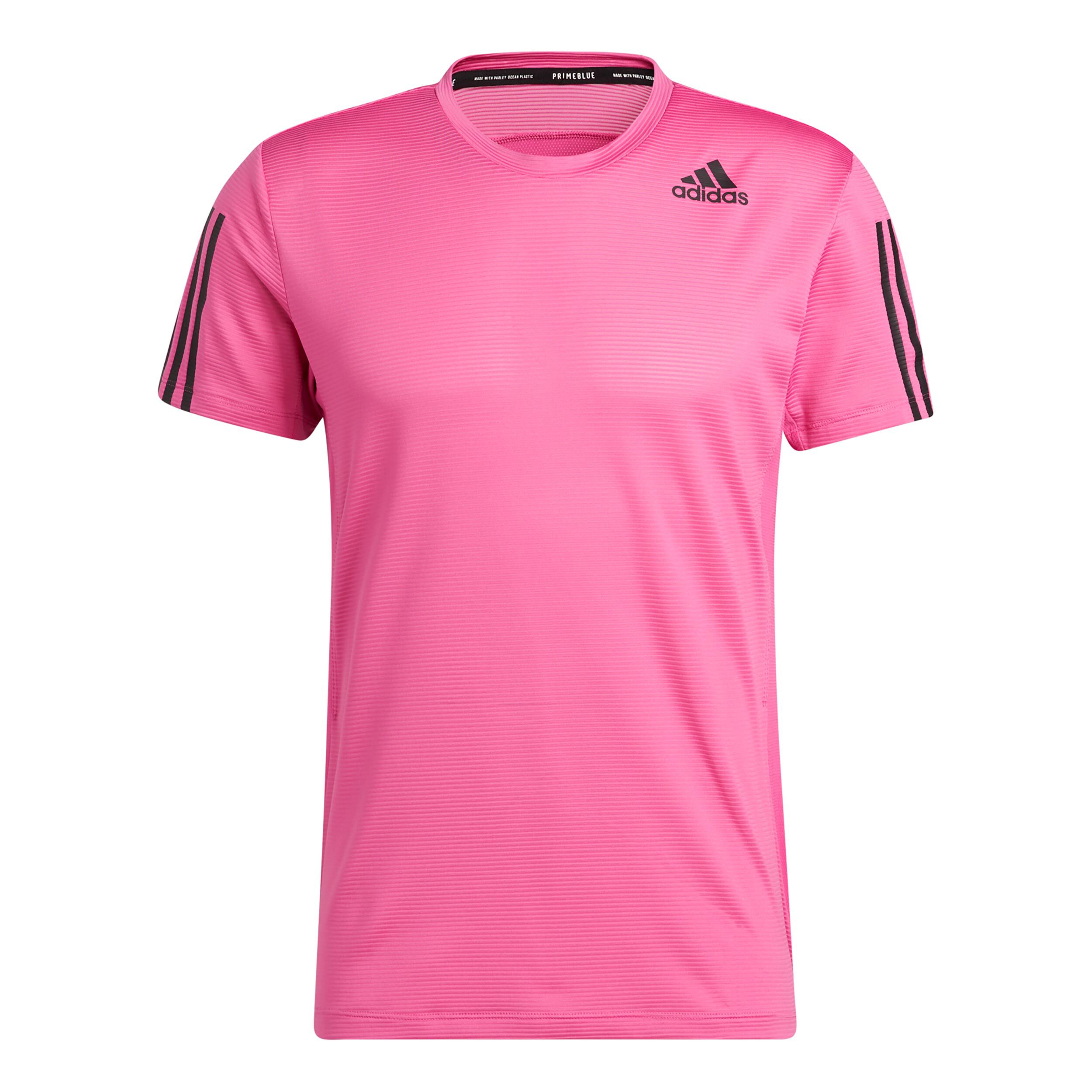 Buy adidas Primeblue Aero 3 Stripes T Shirt Men Pink Black online Running Point COM