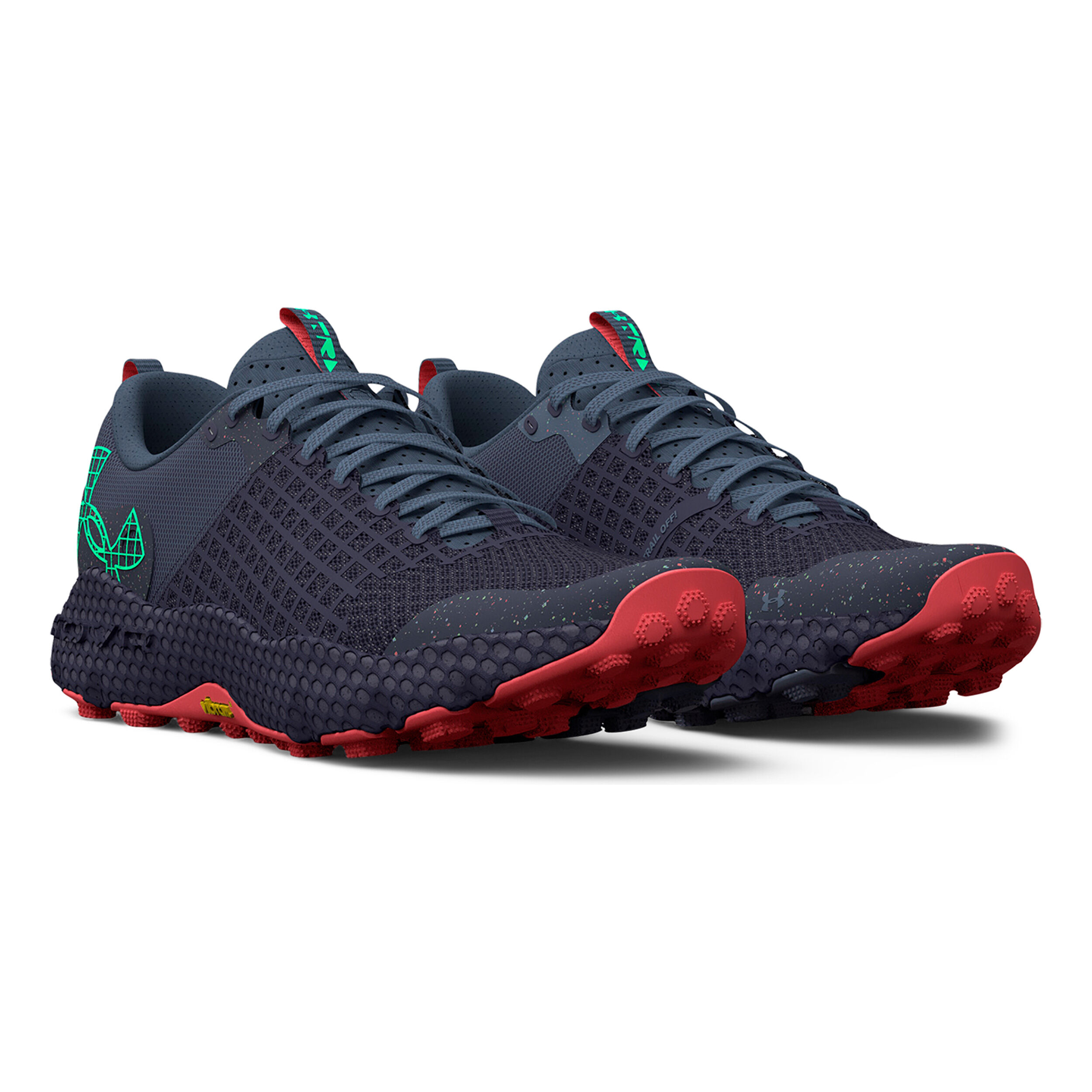 Grey and red under armour shoes discount