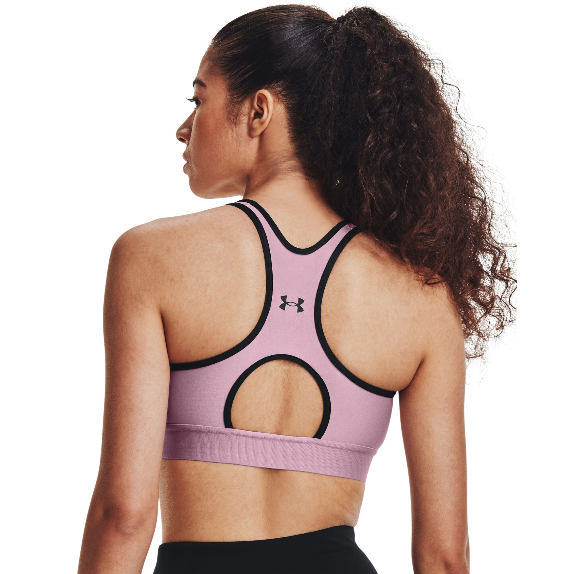 Buy Under Armour Mid Keyhole Graphic Sports Bras Women Pink, Black online