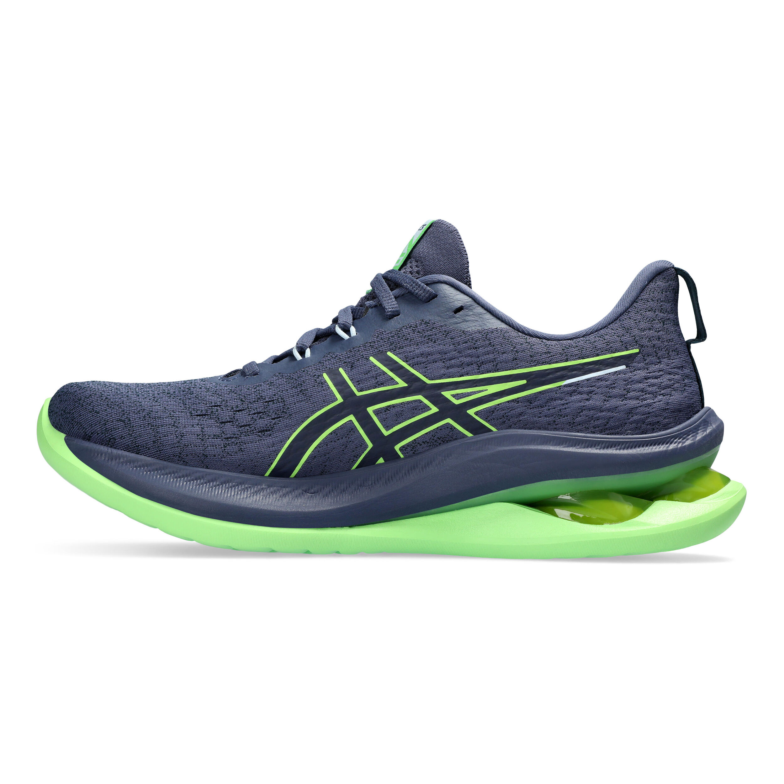 Buy ASICS Gel Kinsei Max Neutral Running Shoe Men Dark Blue Neon Green online Running Point COM